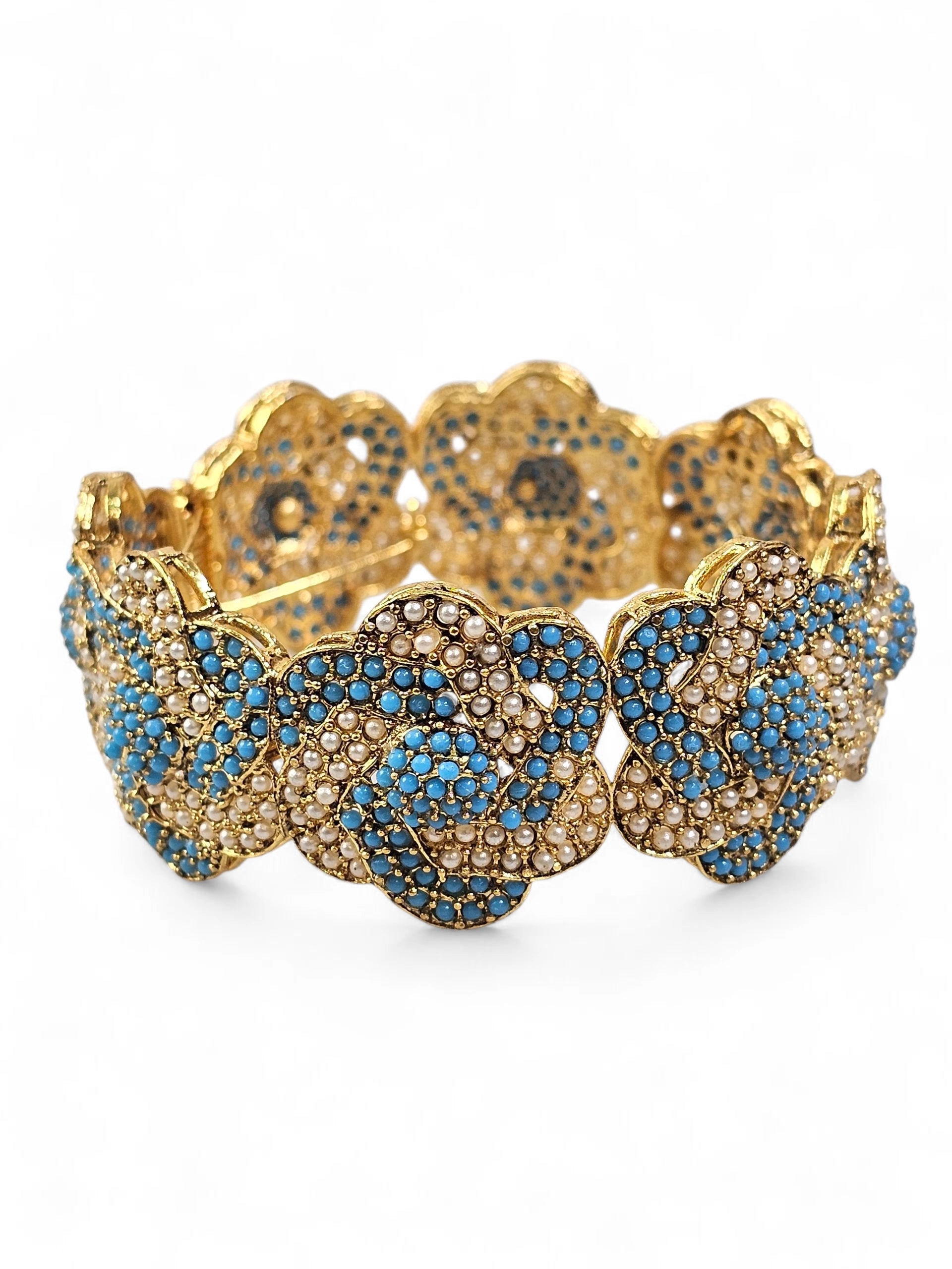 Bracelete Dourado Semi Joia 016