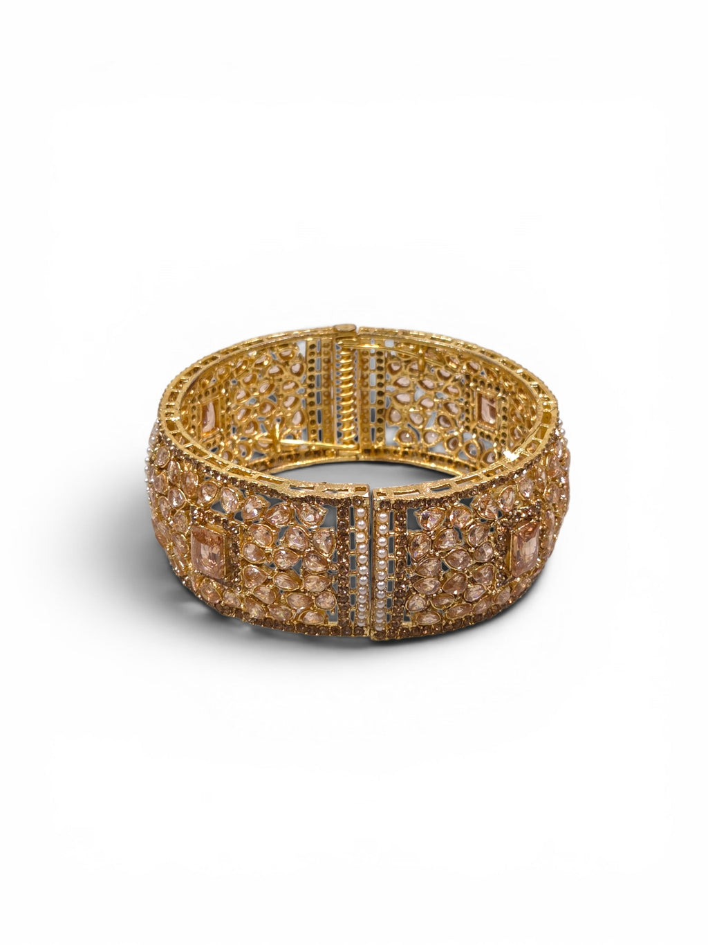 Bracelete Folheado Semi Joia Dourado #1103