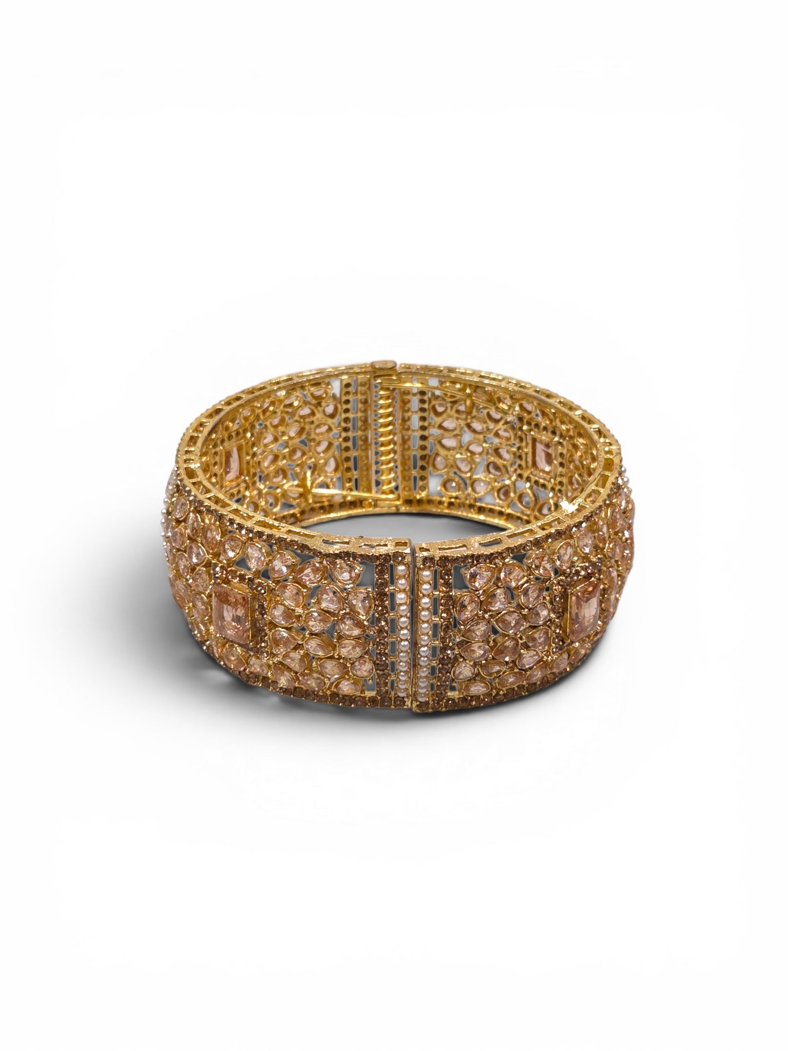 Bracelete Folheado Semi Joia Dourado #1103