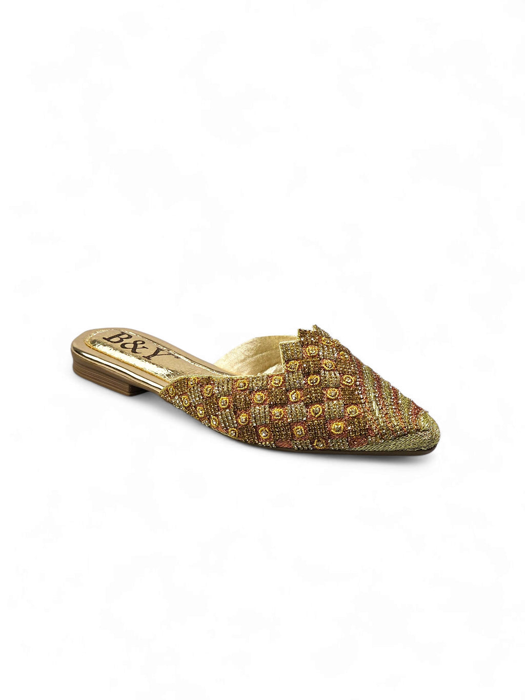 Mule 9375 dourado Sem Salto
