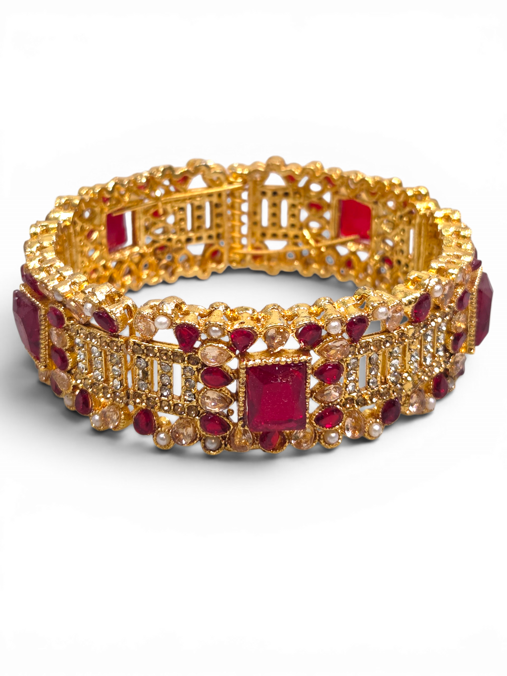 Bracelete Folheado Semi Joia Dourado #2008