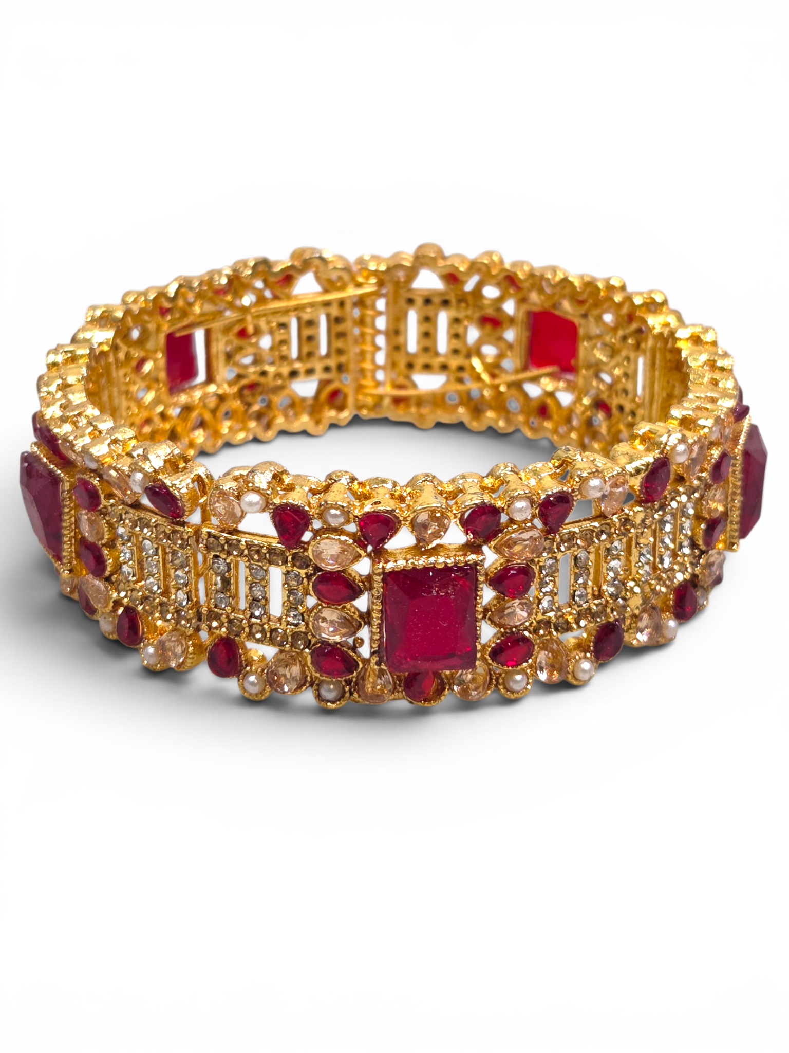 Bracelete Folheado Semi Joia Dourado #2008