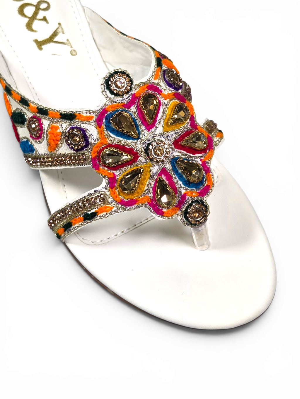 Chinelo 9818 Branco Salto Bloco