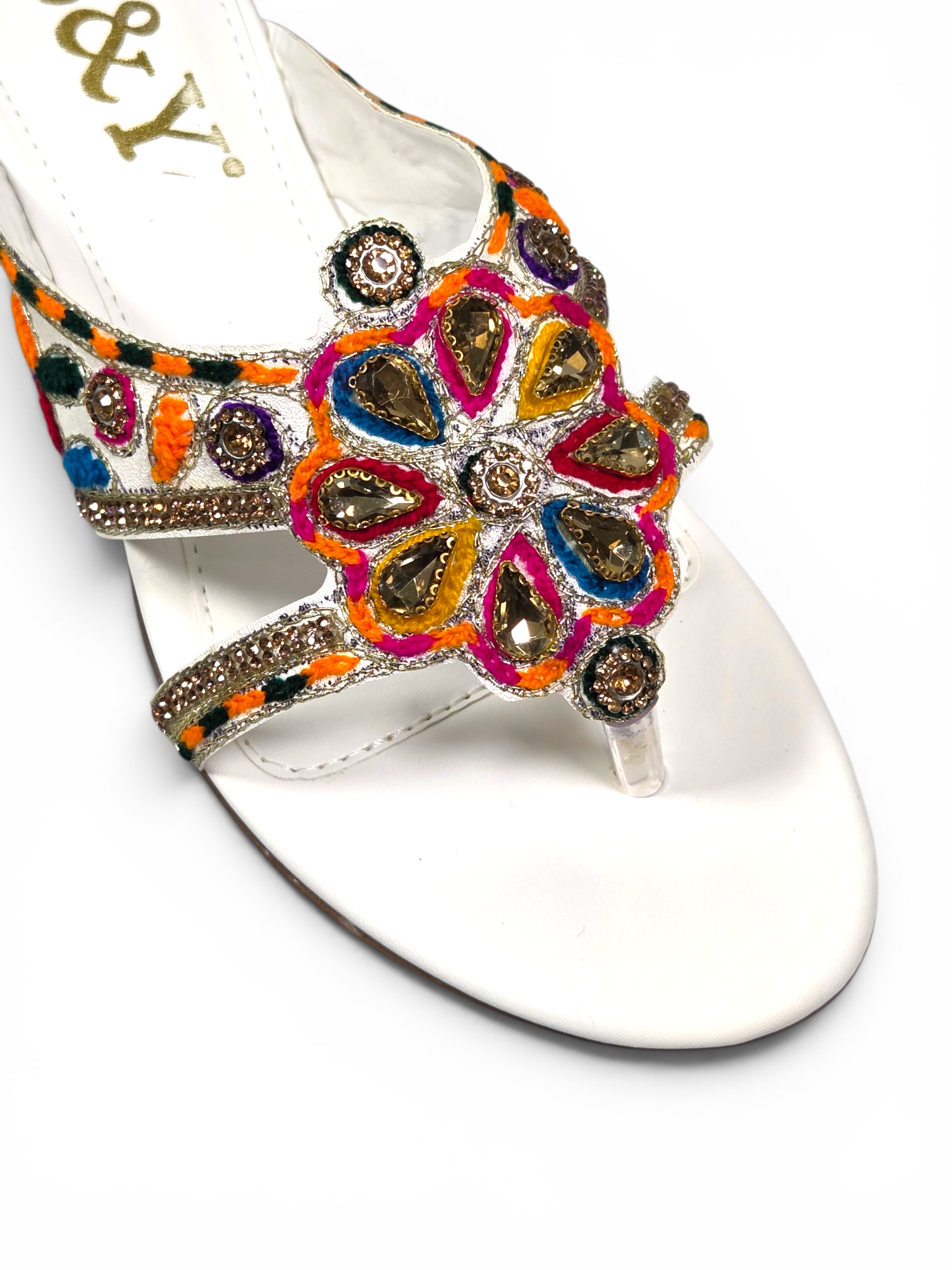 Chinelo 9818 Branco Salto Bloco