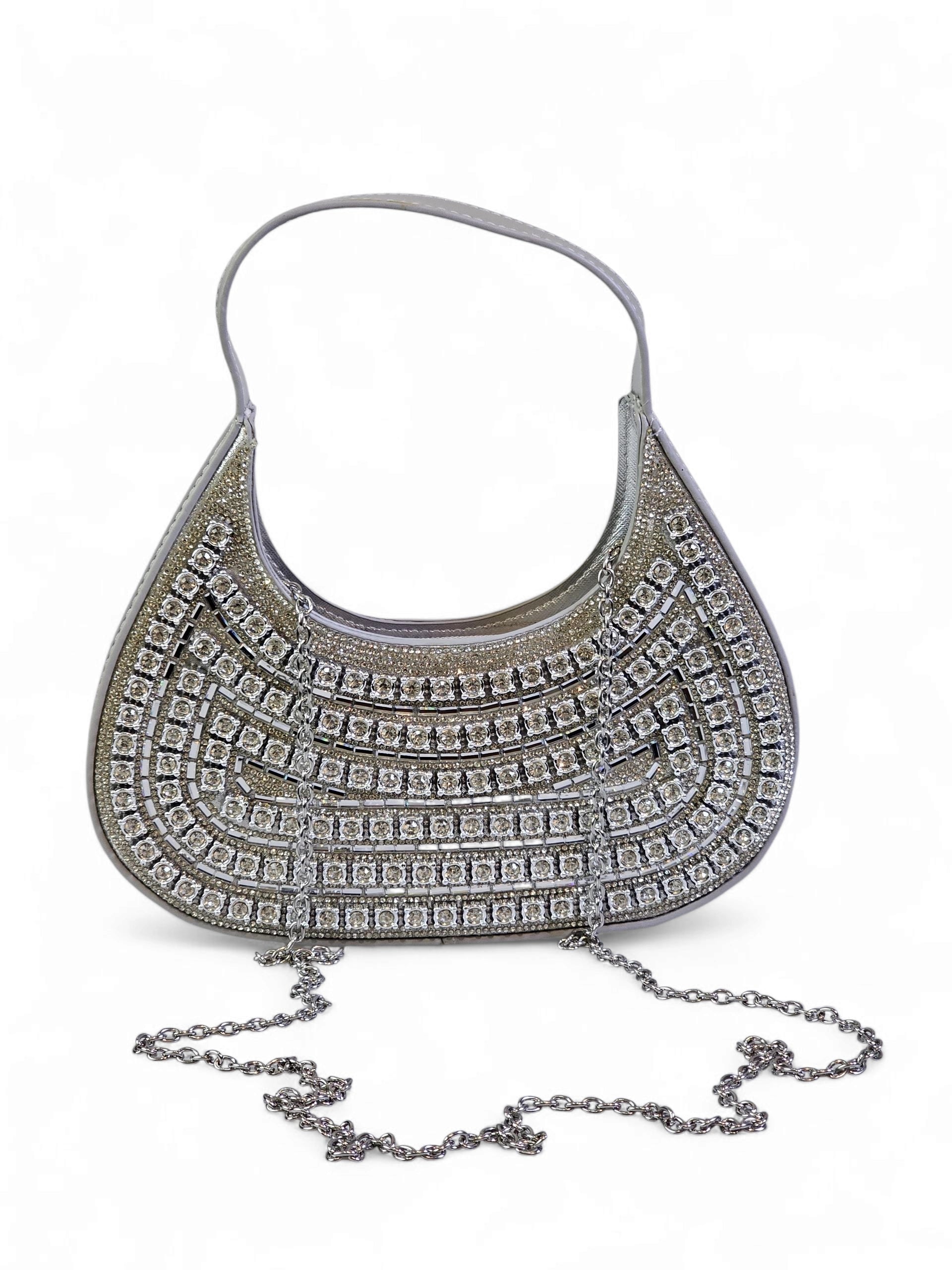 Bolsa Cristal Prata 1009