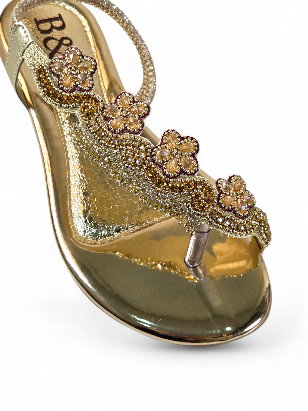 Sandália 9576 Dourado Sem Salto