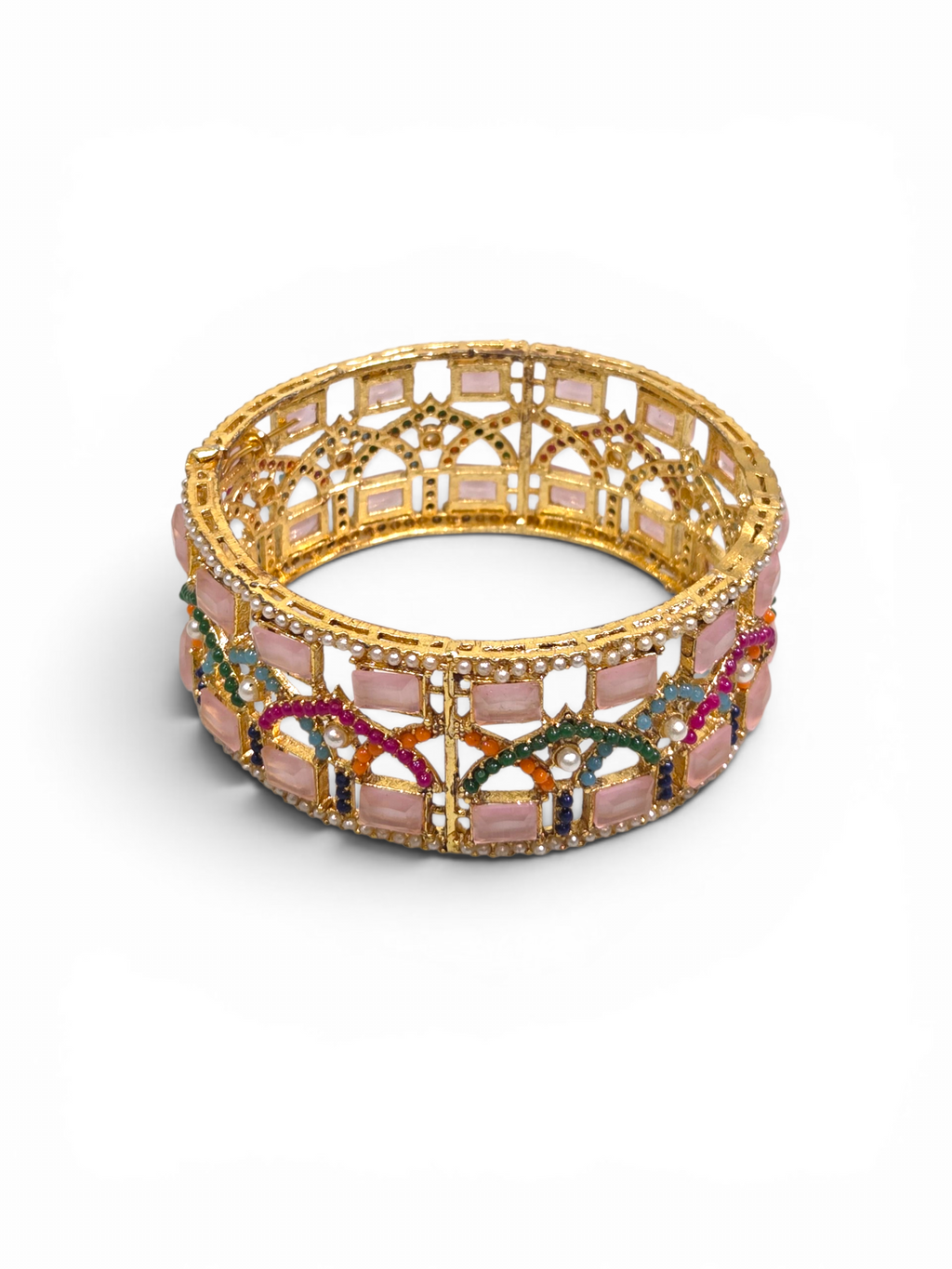 Bracelete Folheado Semi Joia Dourado #2005