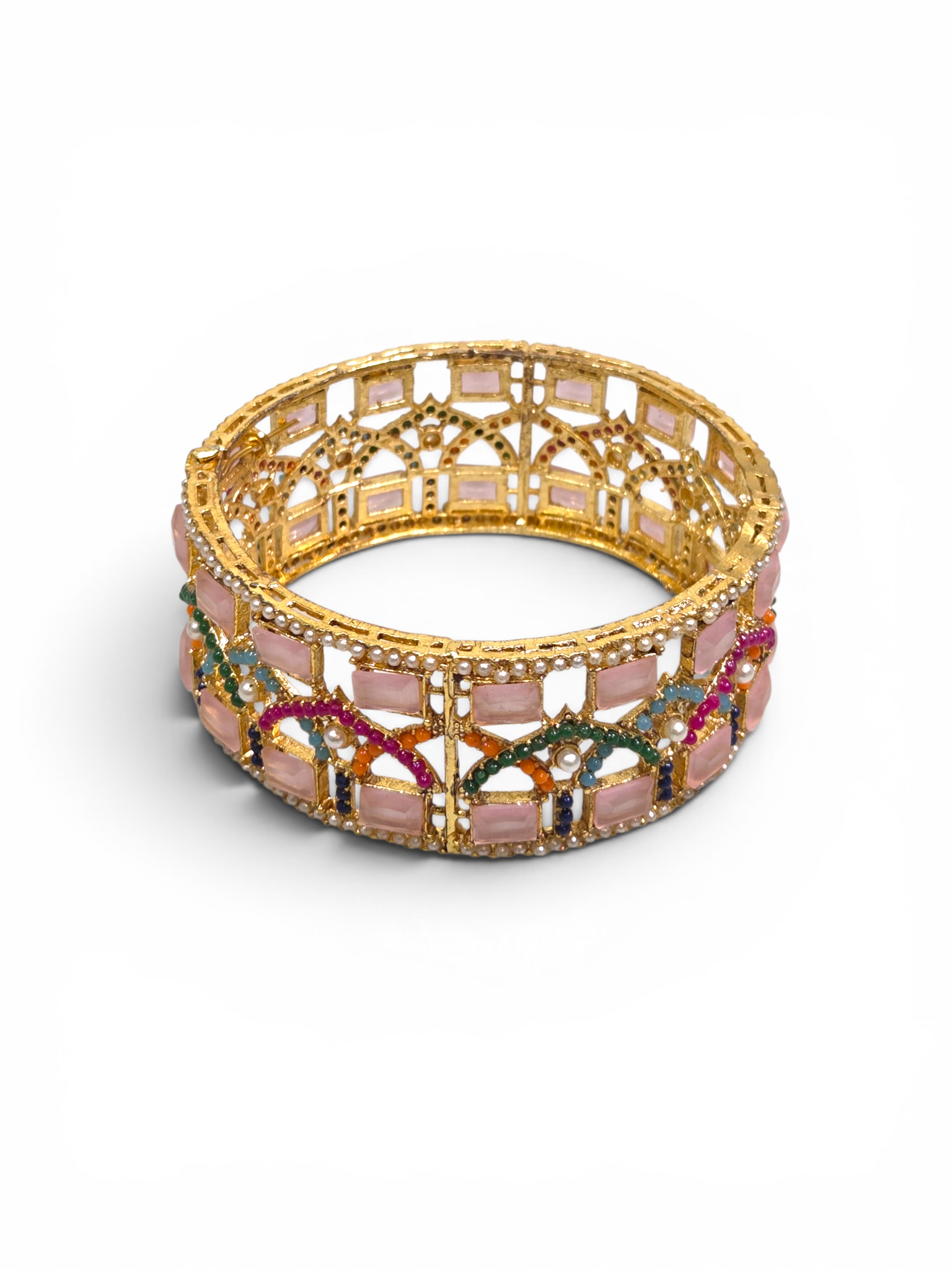Bracelete Folheado Semi Joia Dourado #2005