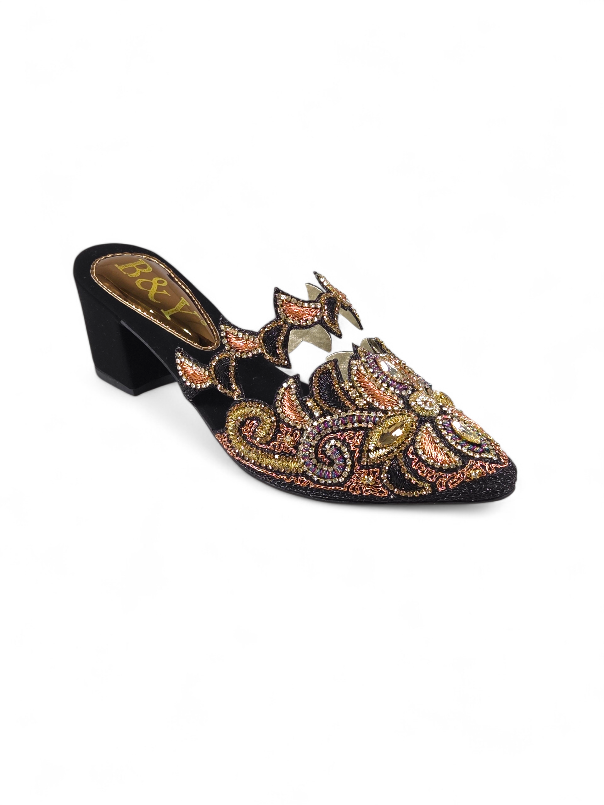 Mule 9776 Preto Salto Médio