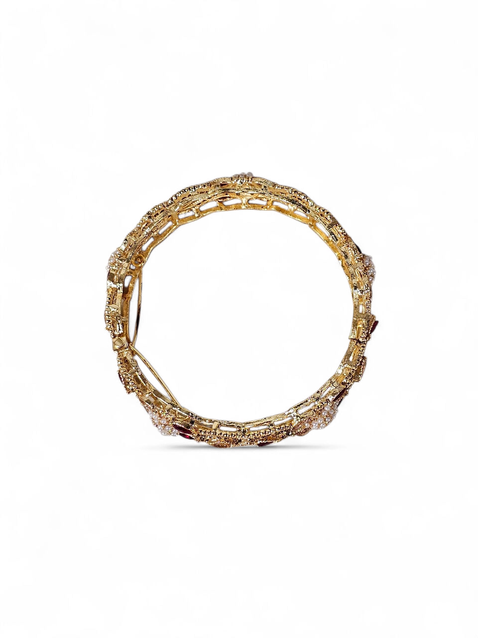 Bracelete Dourado Semi Joia 005