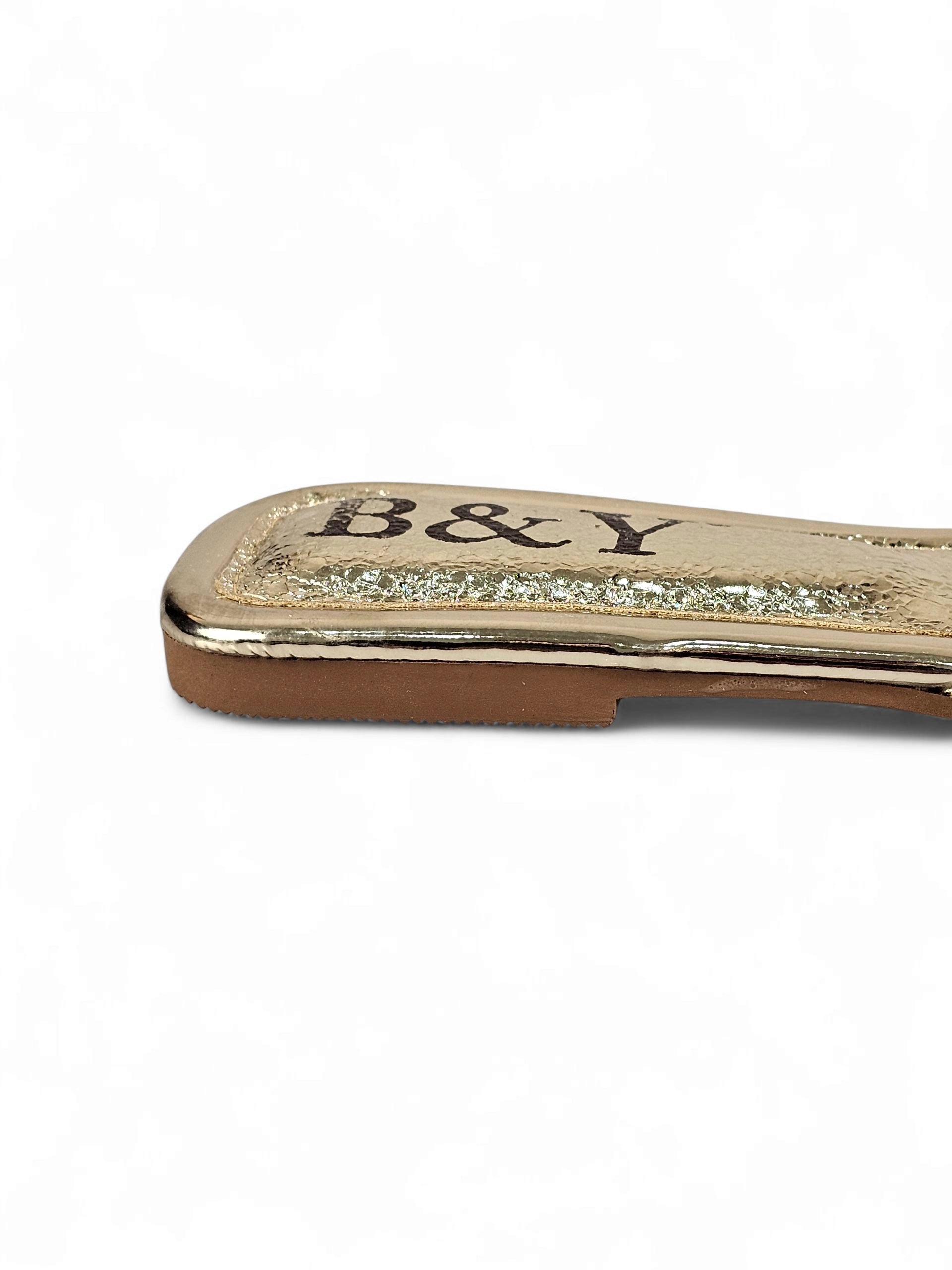 Tamanco 9723 Dourado Sem Salto