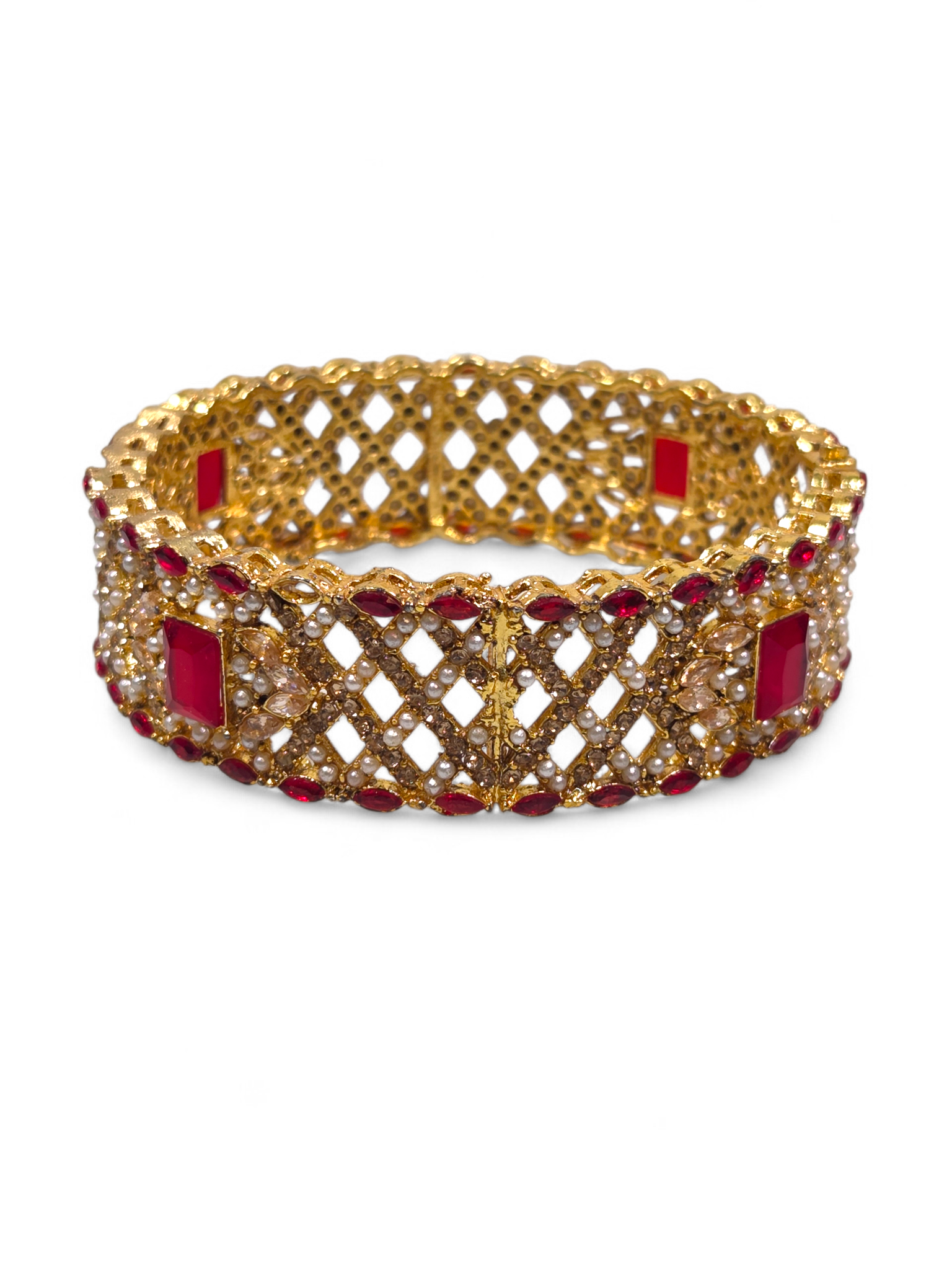 Bracelete Folheado Semi Joia Dourada #1046