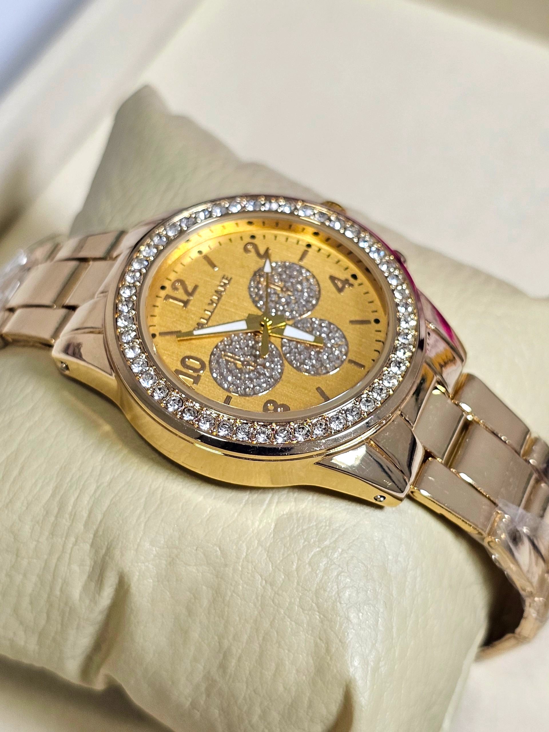 Relógio Prova d’Água com Pulseira Folheada 004