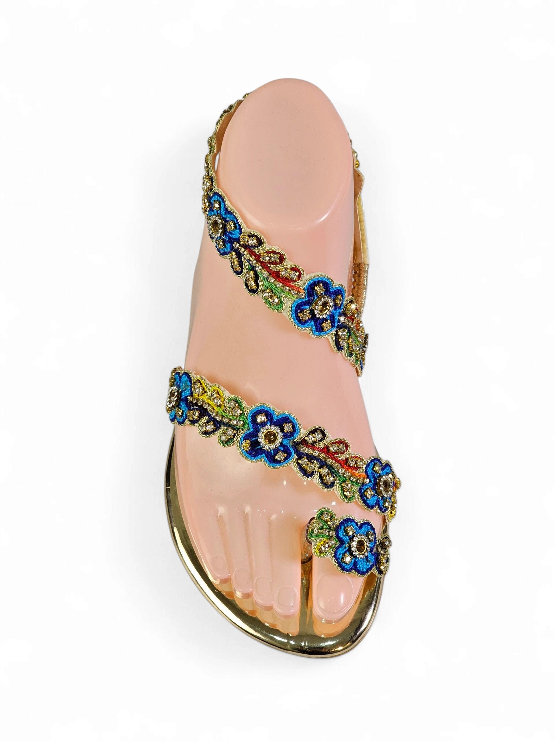 Sandália 9348 Dourado Sem Salto