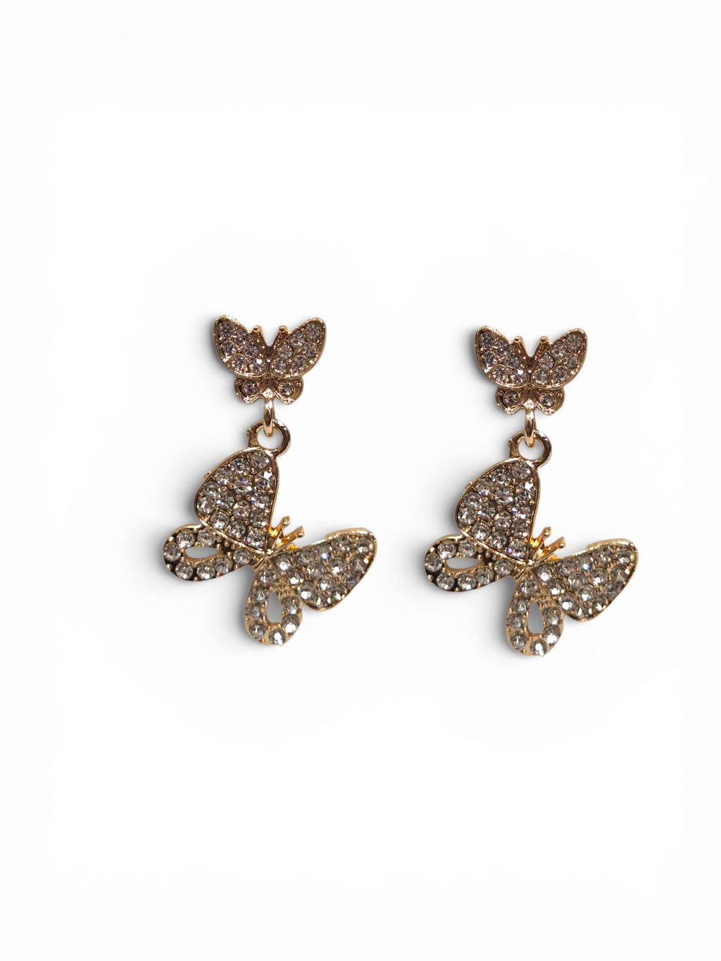 Brinco Cristal Zirconia Dourada #2018