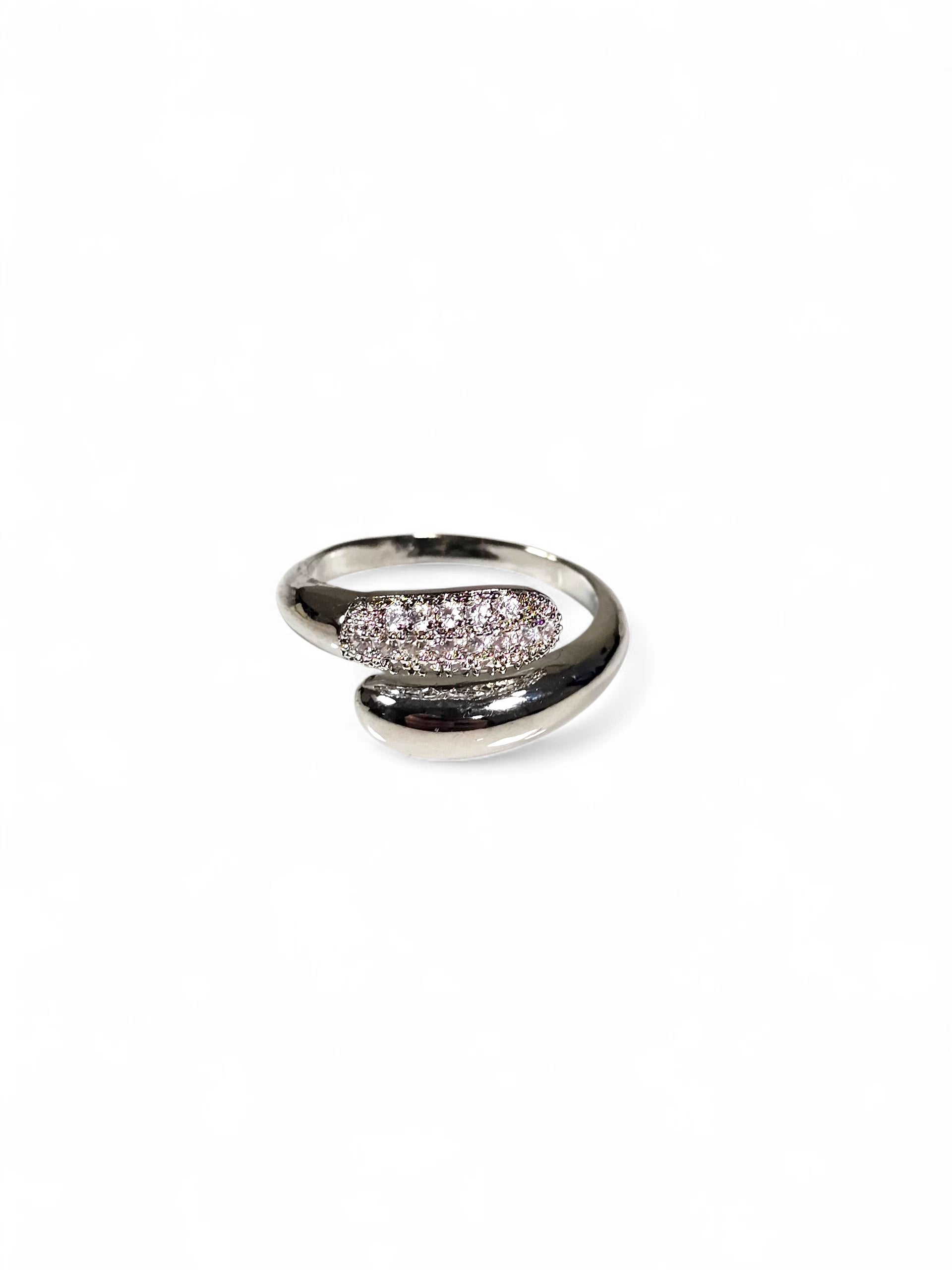 Anel Cristal Zirconia Prata 010