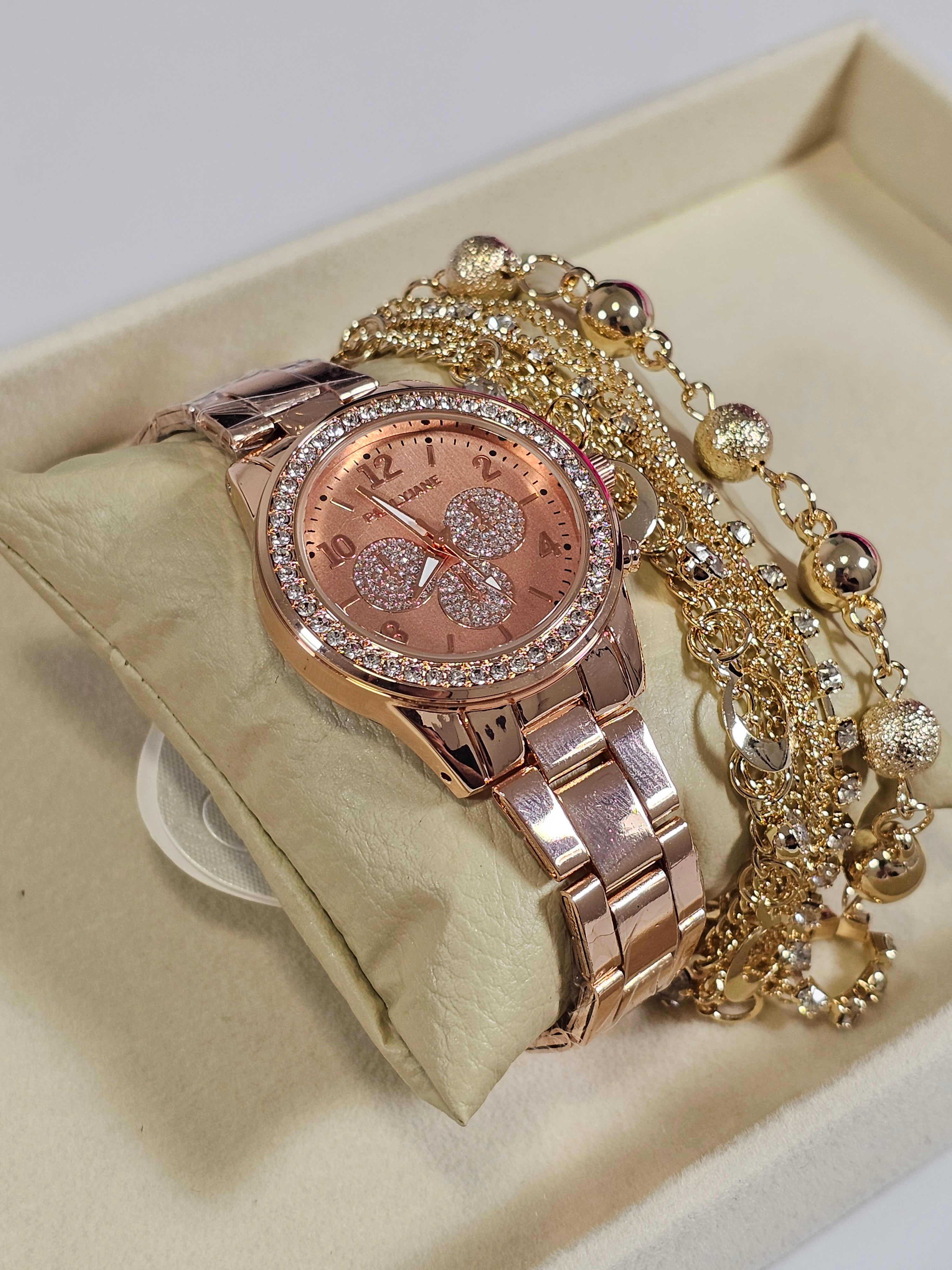 Relógio Prova d’Água com Pulseira Folheada 019