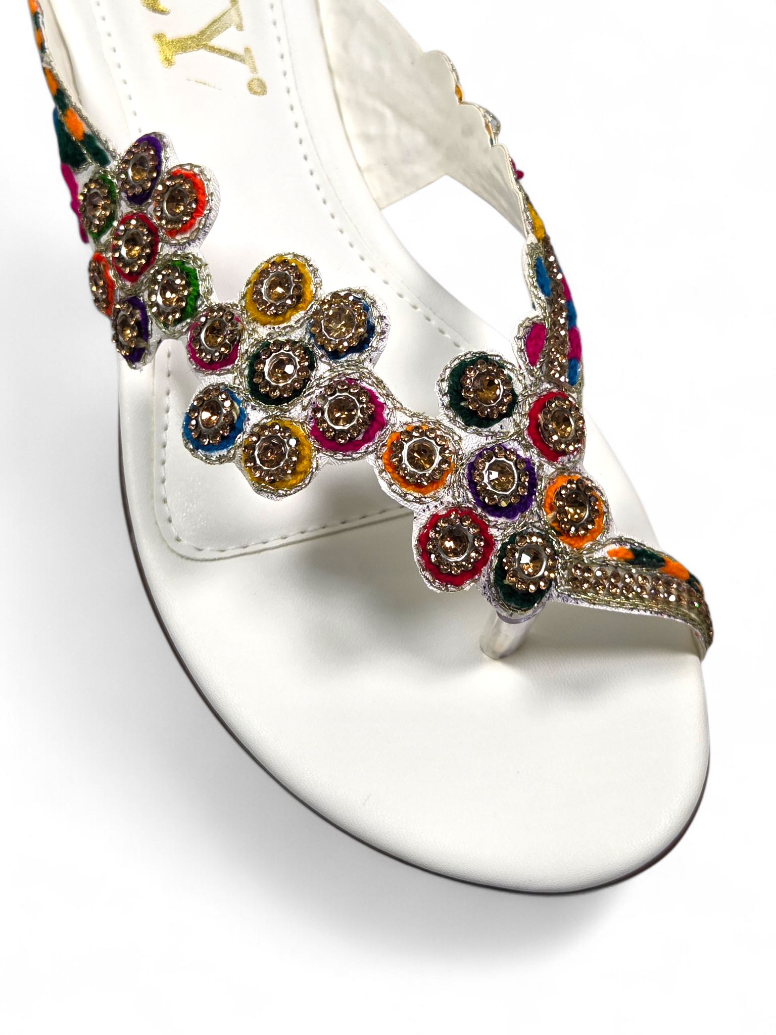 Chinelo 9817 Branco Salto Bloco