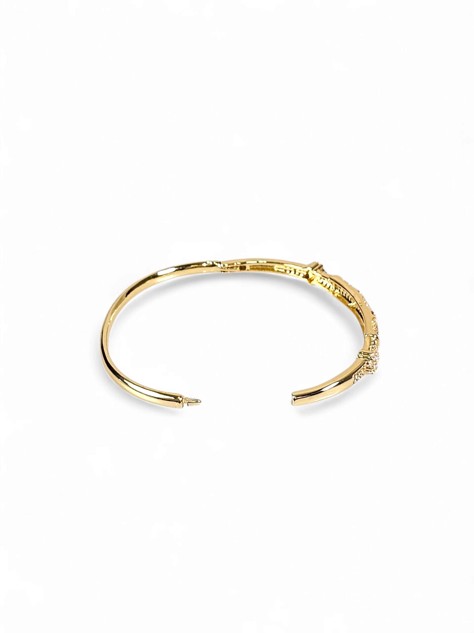 Pulseira Cristal Zirconia Dourada 010