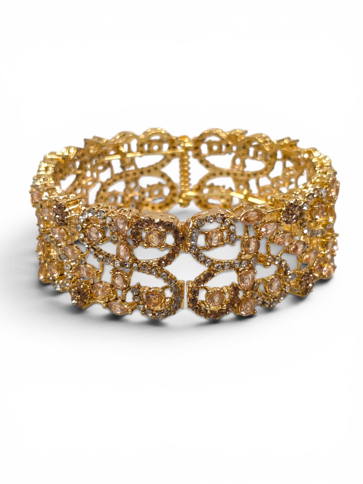 Bracelete Folheado Semi Joia Dourado #1102