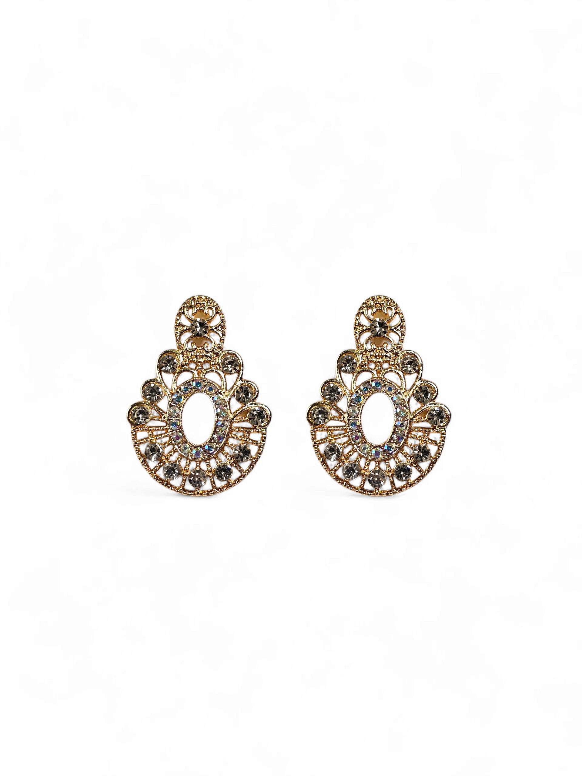 Brinco Cristal Dourado 038