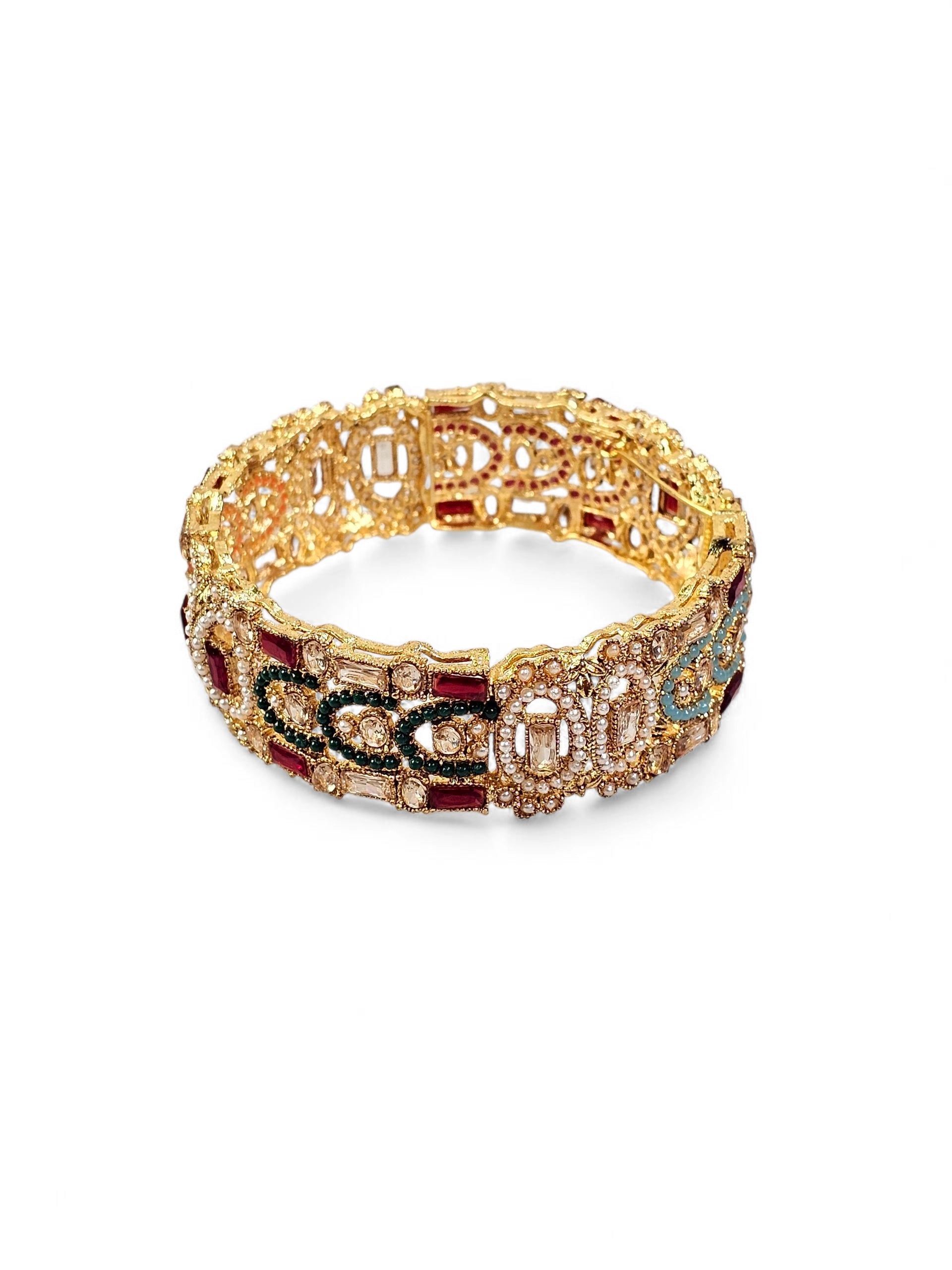 Bracelete Dourado Semi Joia 026