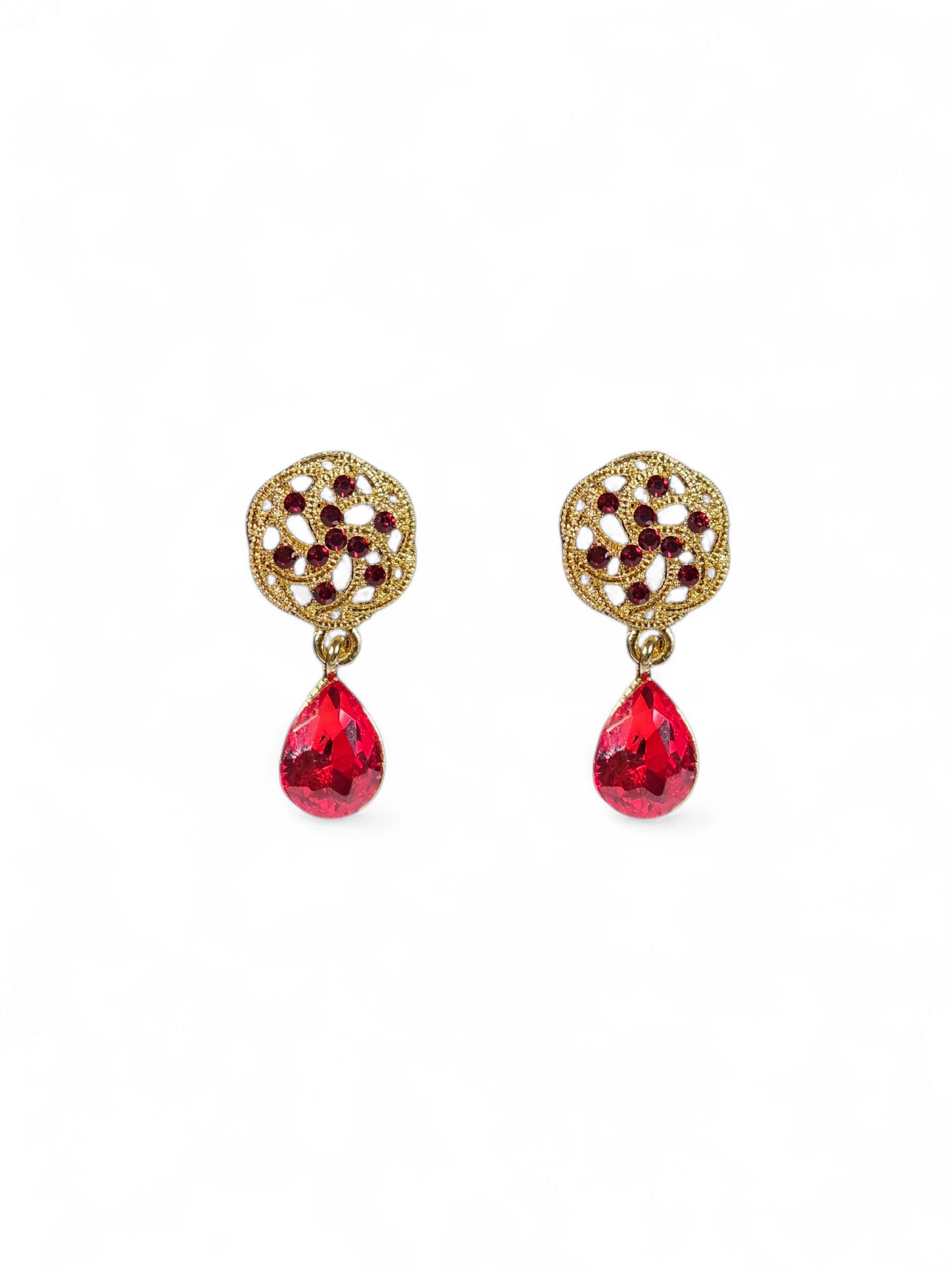 Brinco Cristal Dourado 087