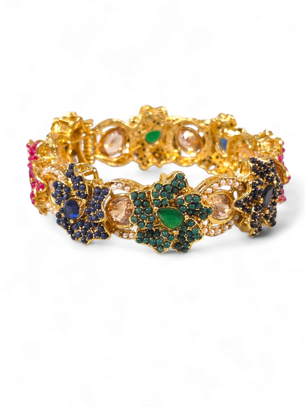 Bracelete Folheado Semi Joia Dourado #1026