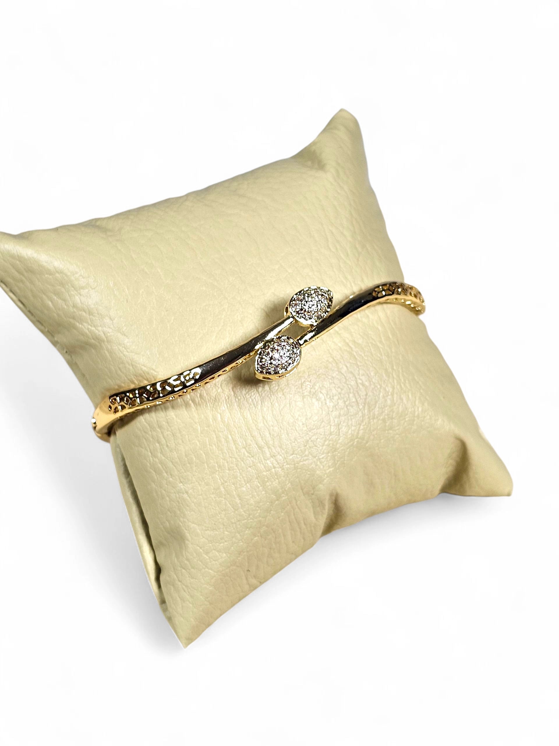 Pulseira Cristal Zirconia Dourada 015