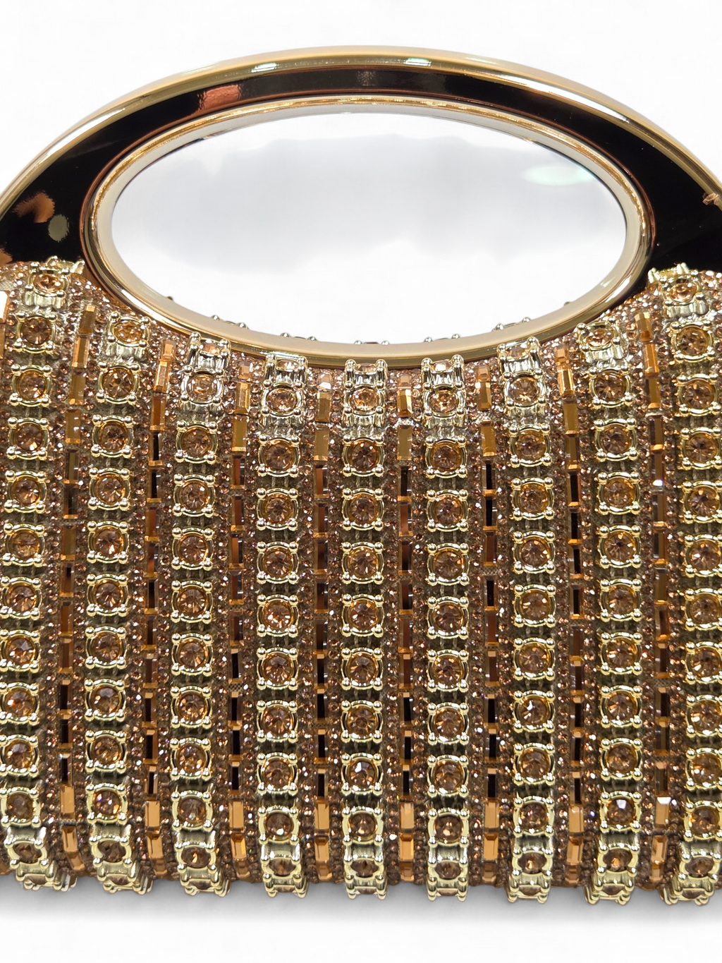 Bolsa Clutch Cristal Dourado 1068