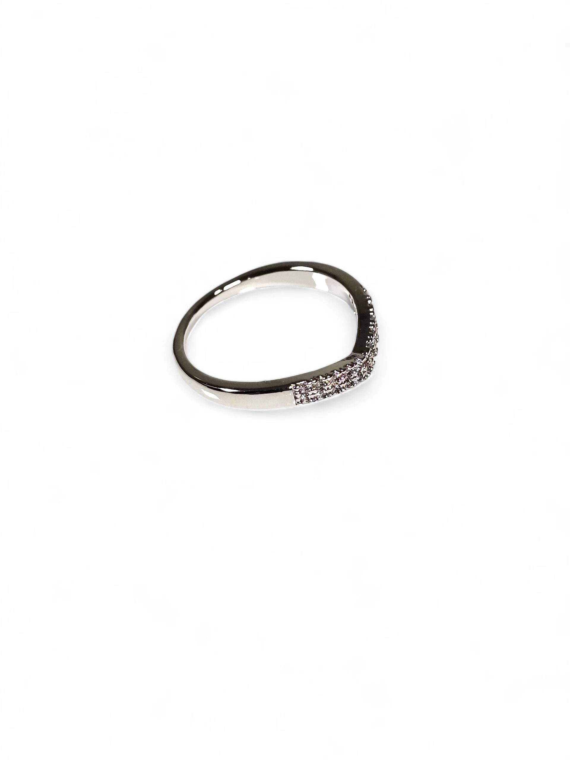 Anel Cristal Zirconia Prata 009