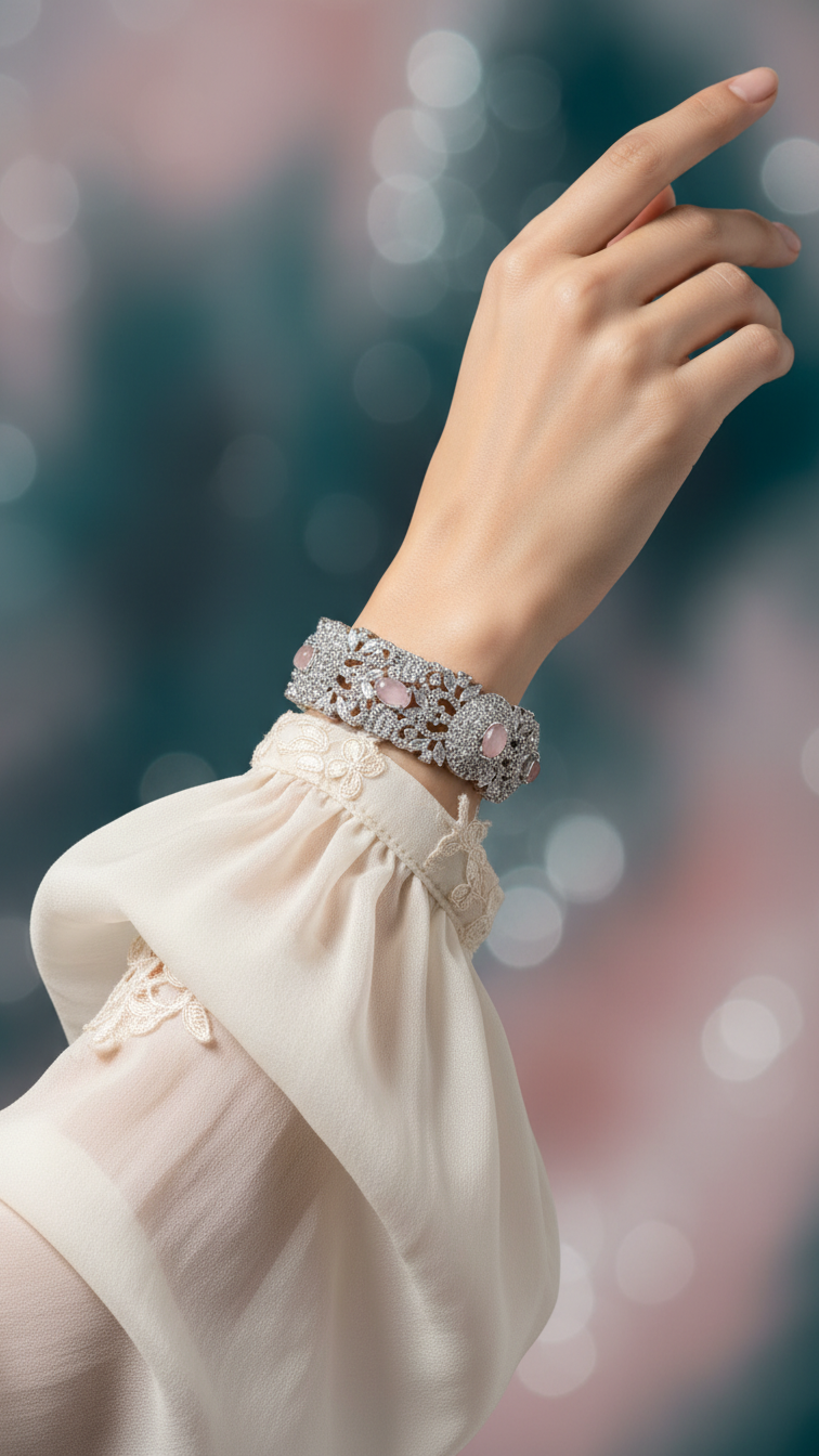 Bracelete Prata Semi Joia 1014