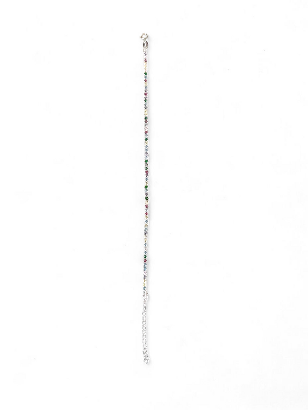 Pulseira Riviera Prata 925 com Zircônias Coloridas 1012