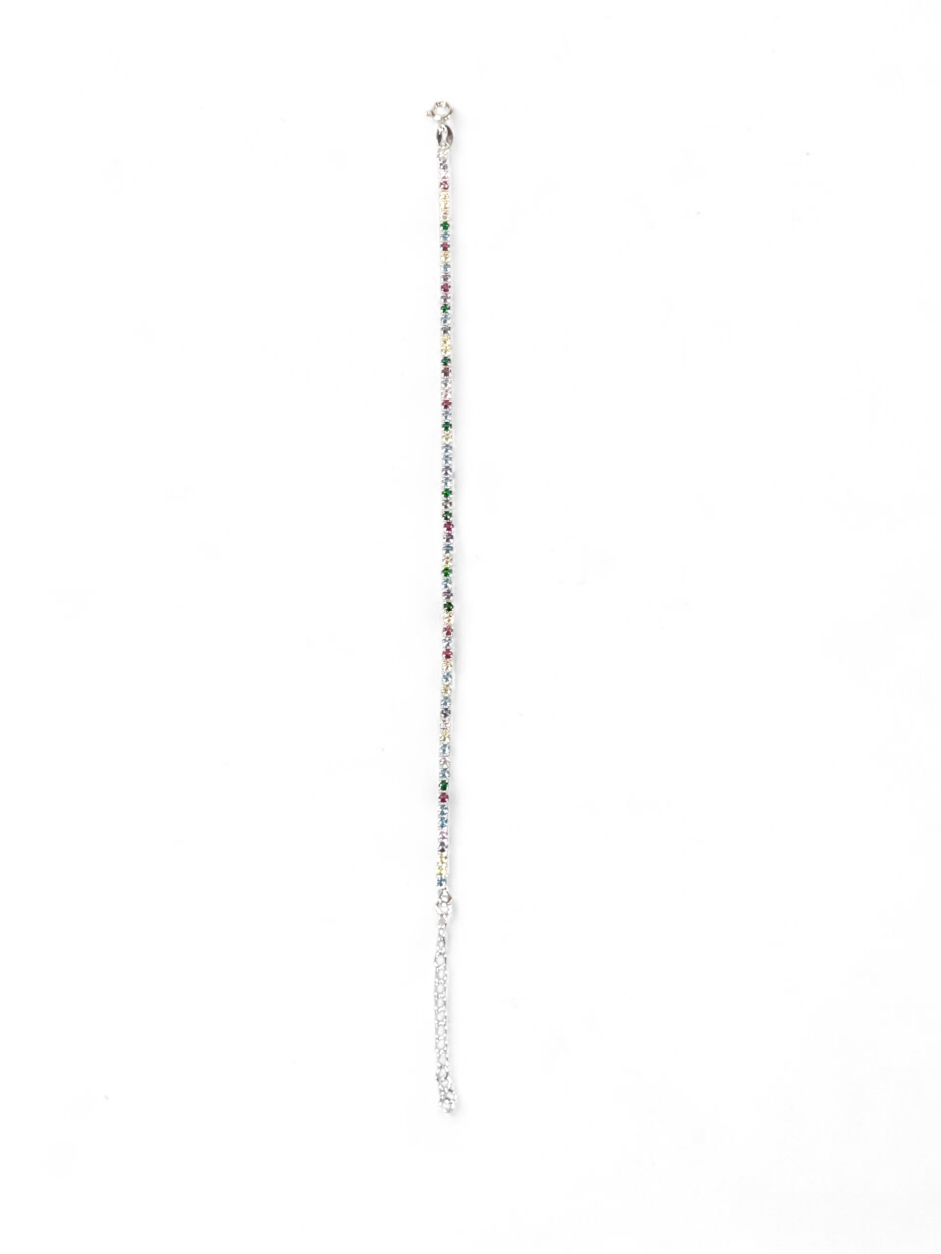 Pulseira Riviera Prata 925 com Zircônias Coloridas 1012