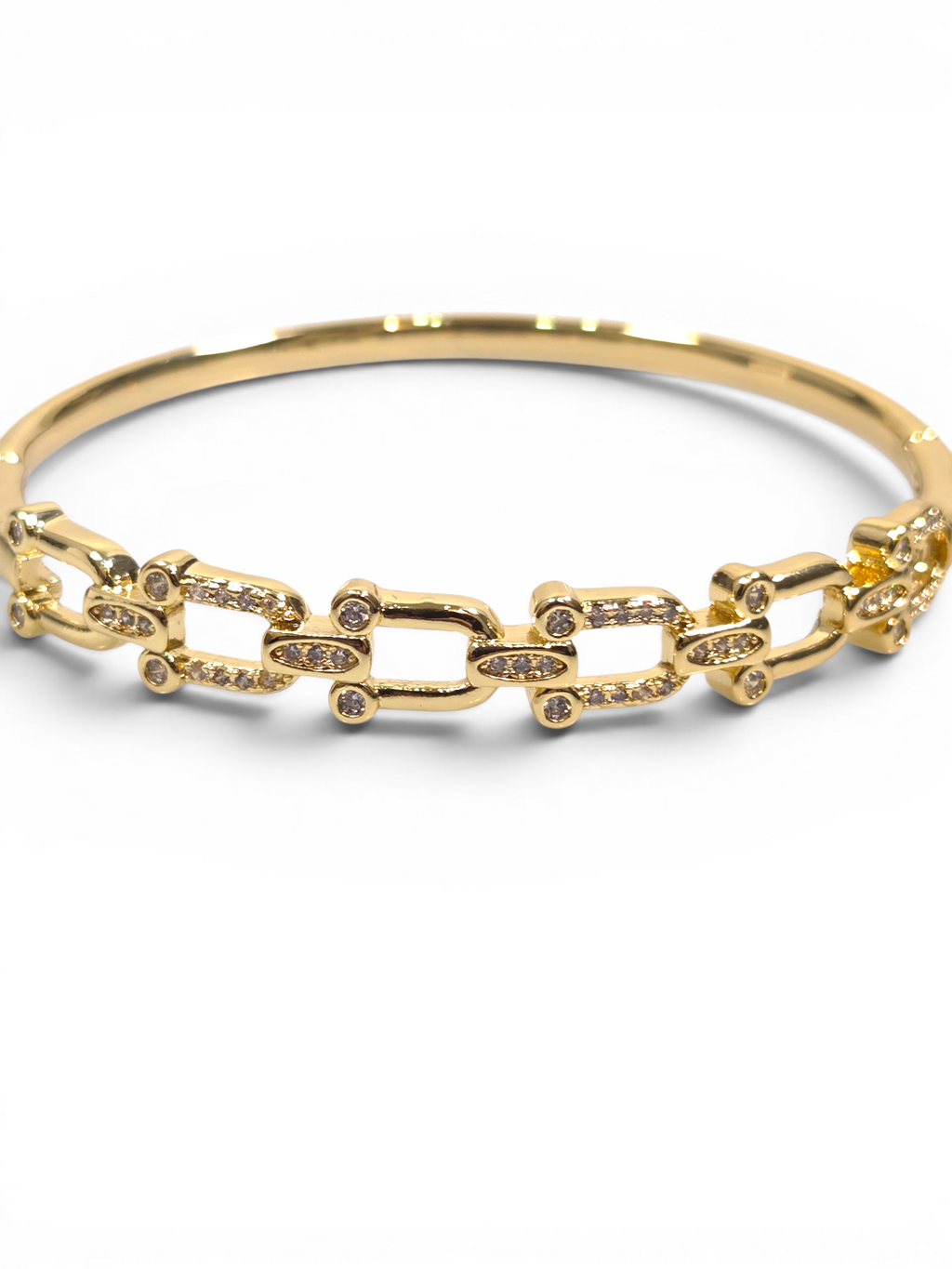 Pulseira Cristal Zirconia Dourada 2004