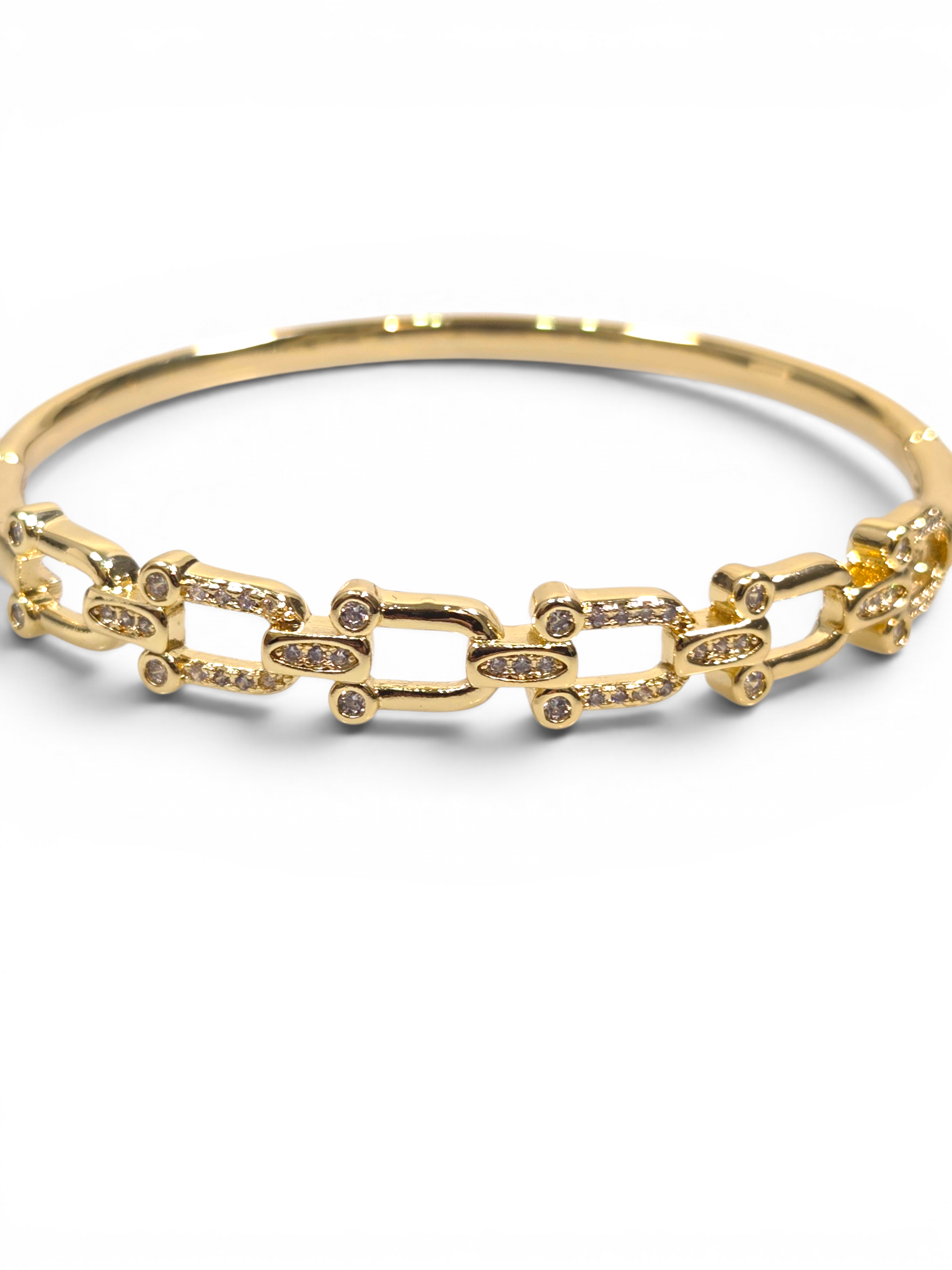 Pulseira Cristal Zirconia Dourada 2004