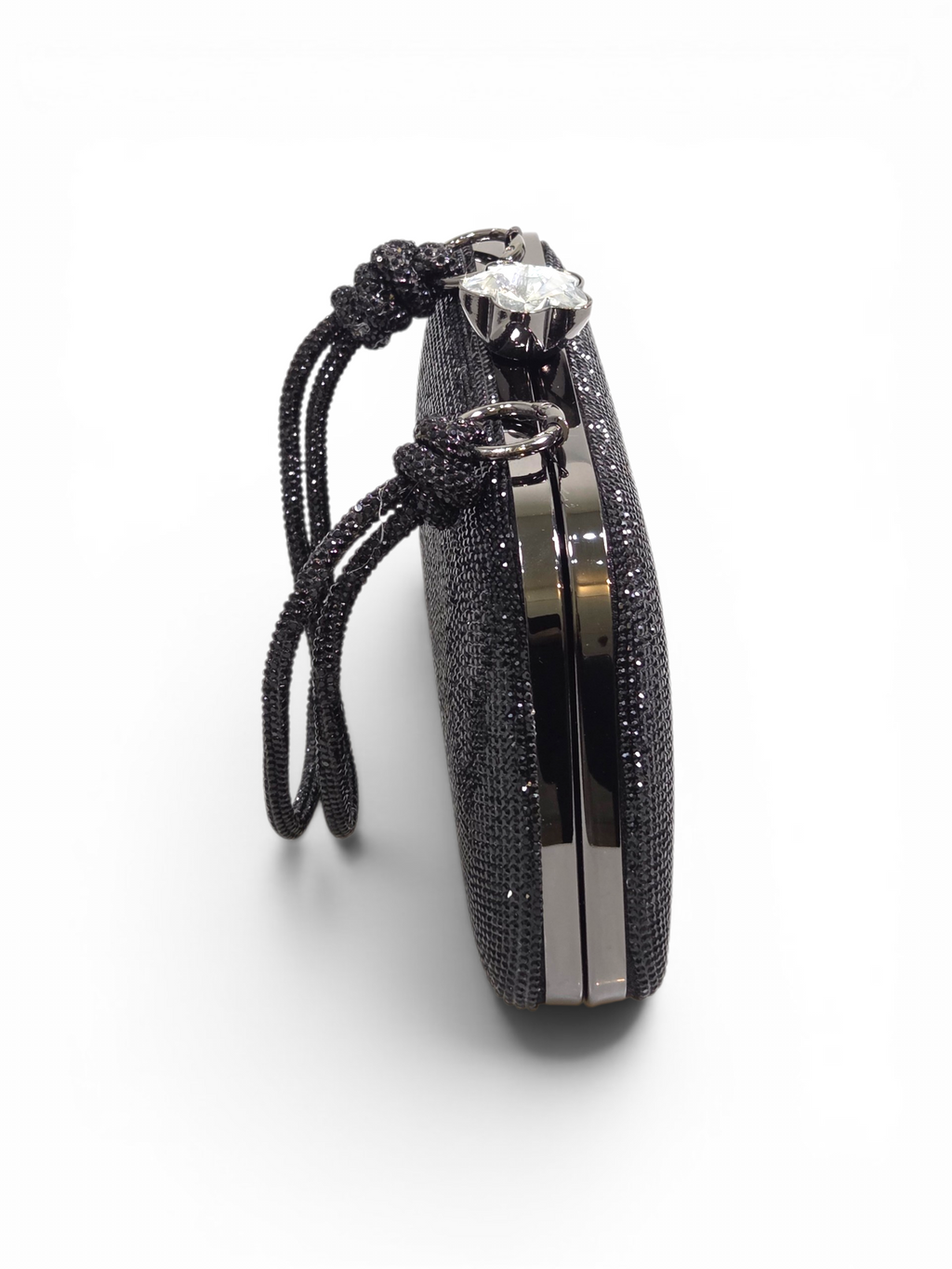 Bolsa Luxo Clutch Cristal Preto 1089