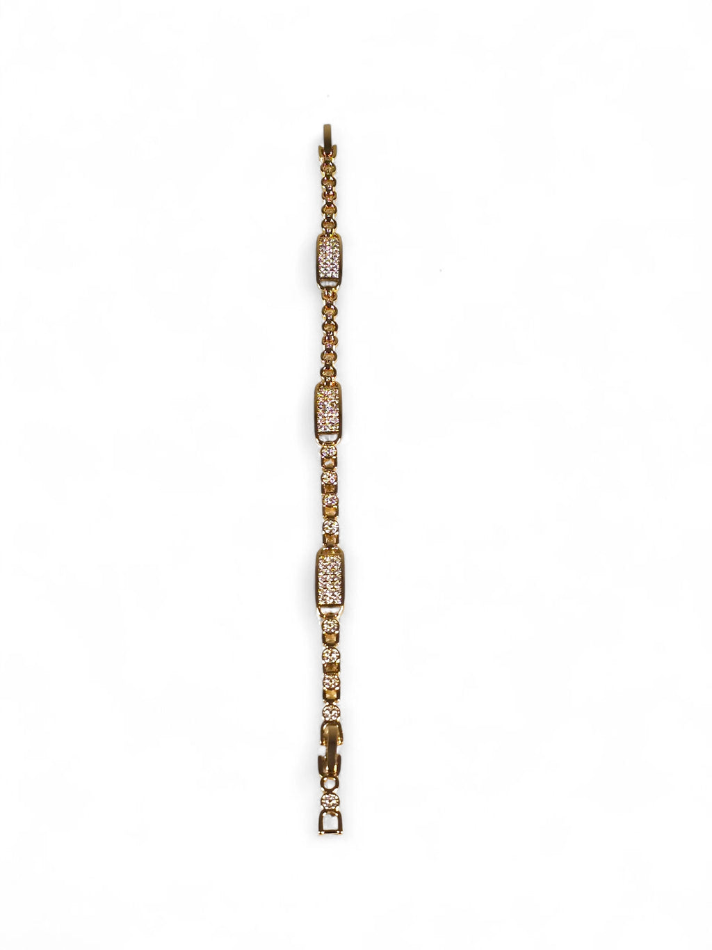 Pulseira Cristal Zirconia Dourada 020