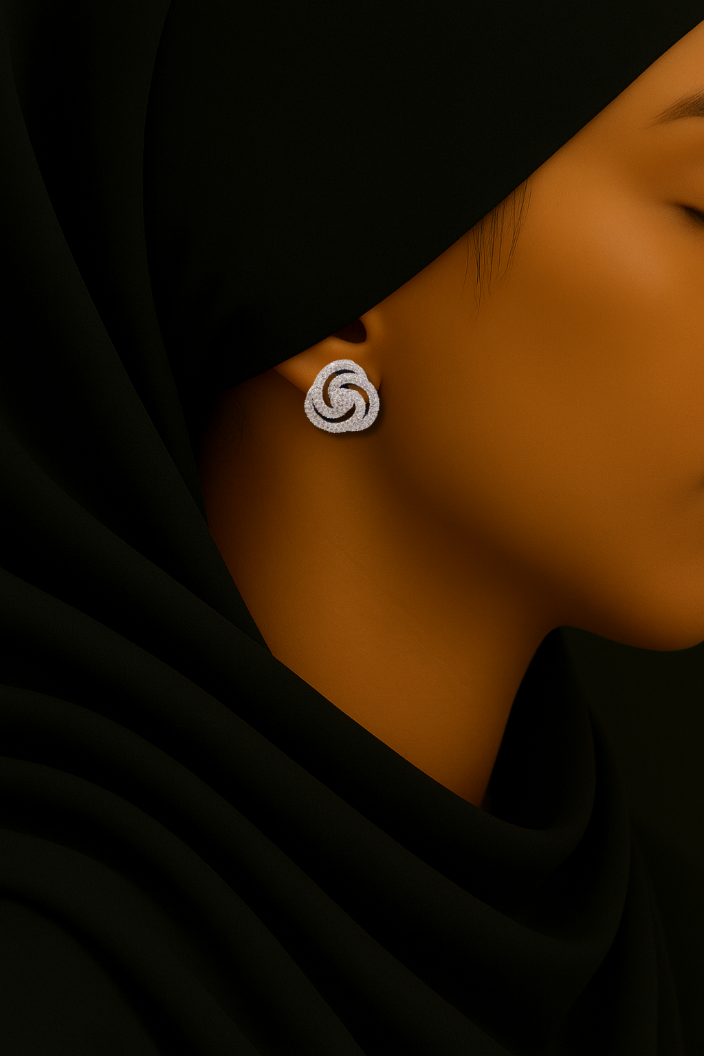 Brinco Cristal Zirconia Prata 057