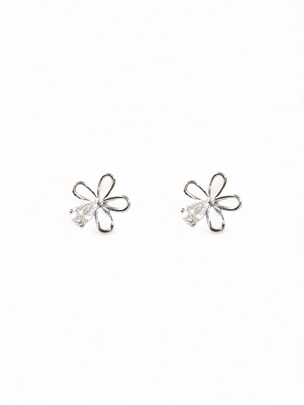 Brinco Prata 925 com Zirconias Brancas 1003