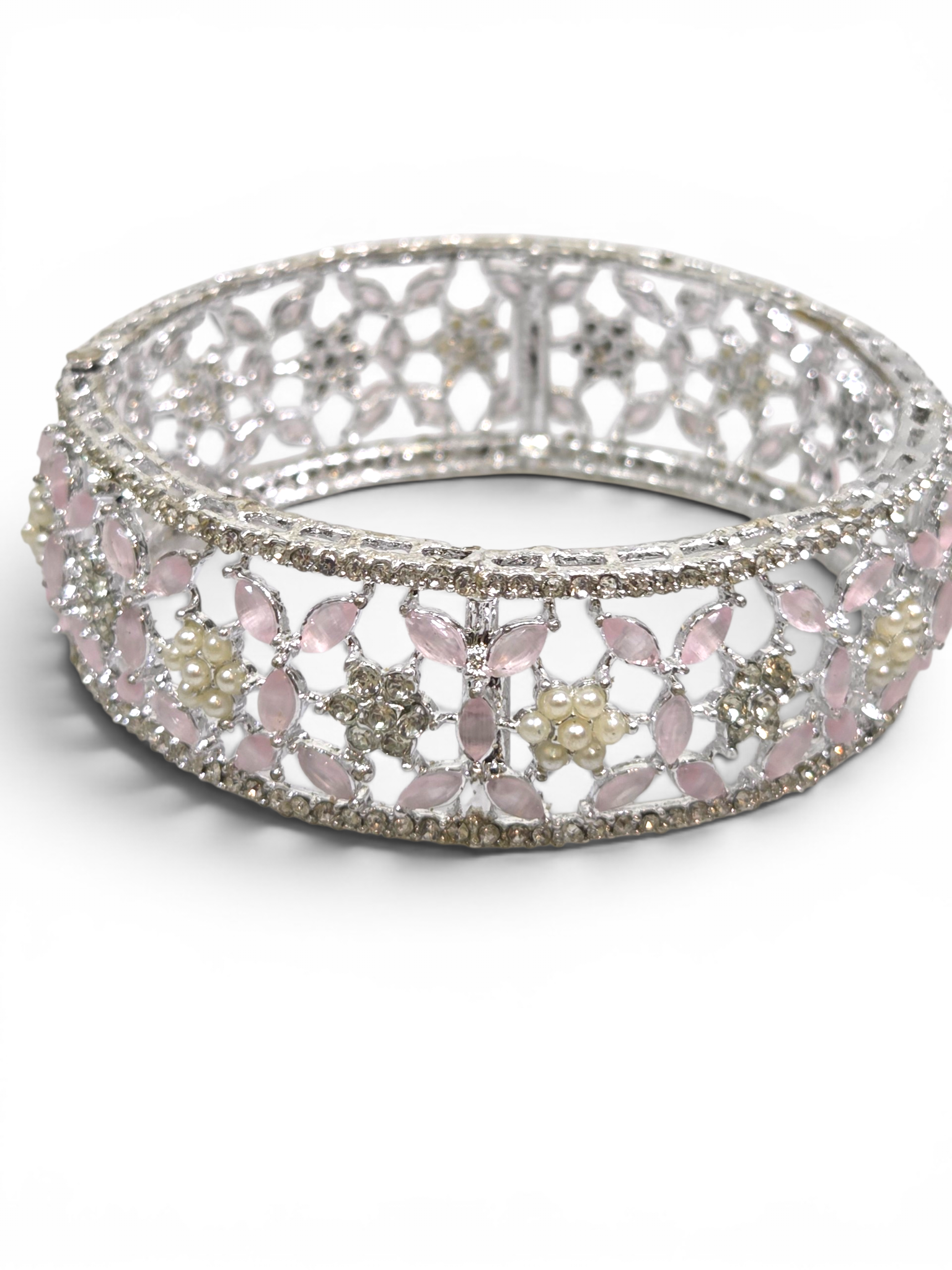 Bracelete Folheado Semi Joia Prata #2013