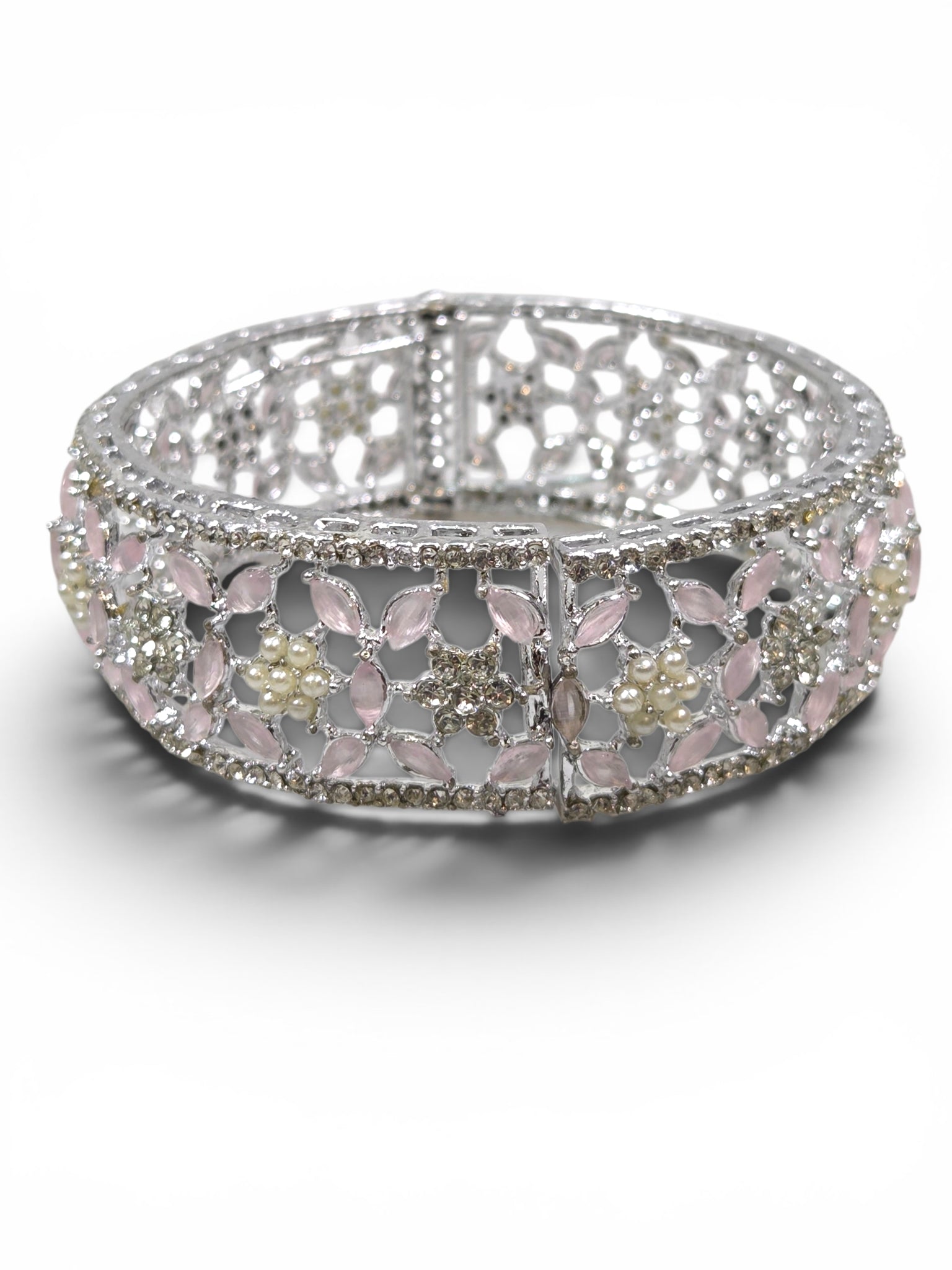Bracelete Folheado Semi Joia Prata #1088