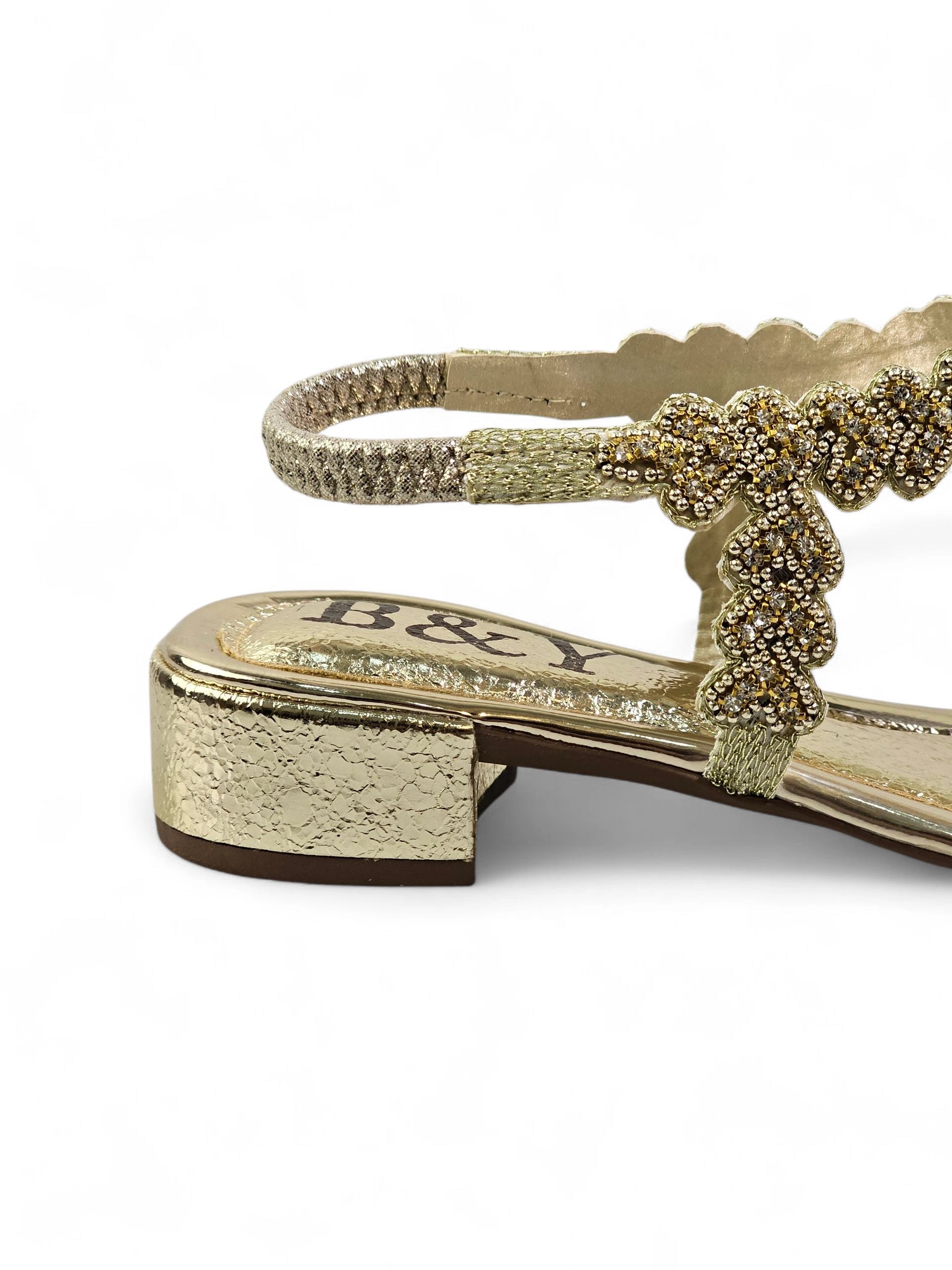 Sandália 8022 Toque de Ouro Salto Bloco