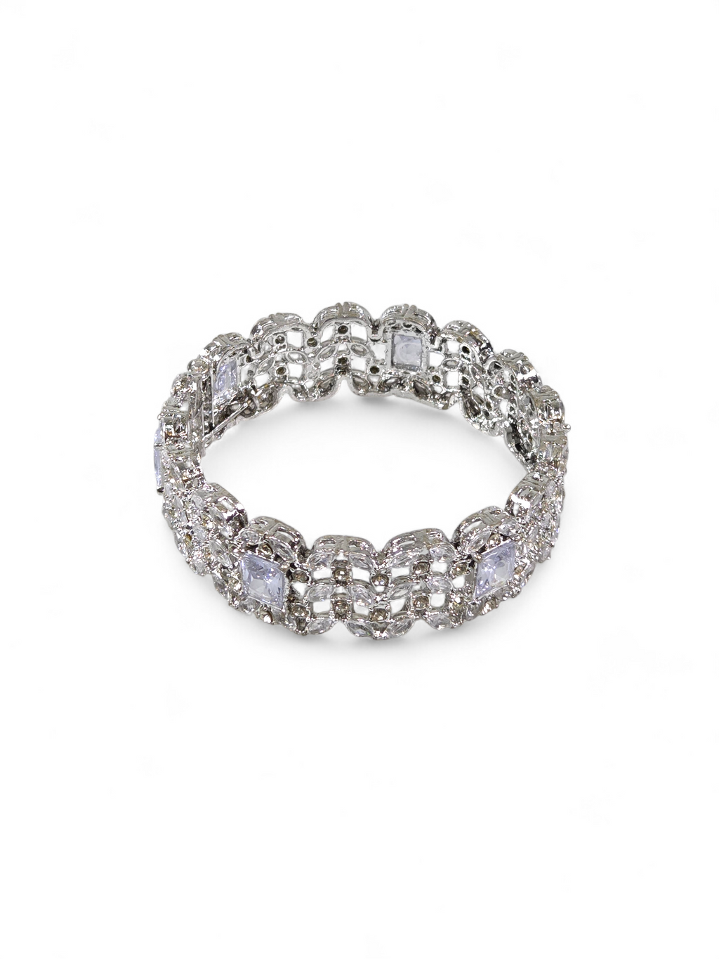 Bracelete Folheado Semi Joia Prata #1017