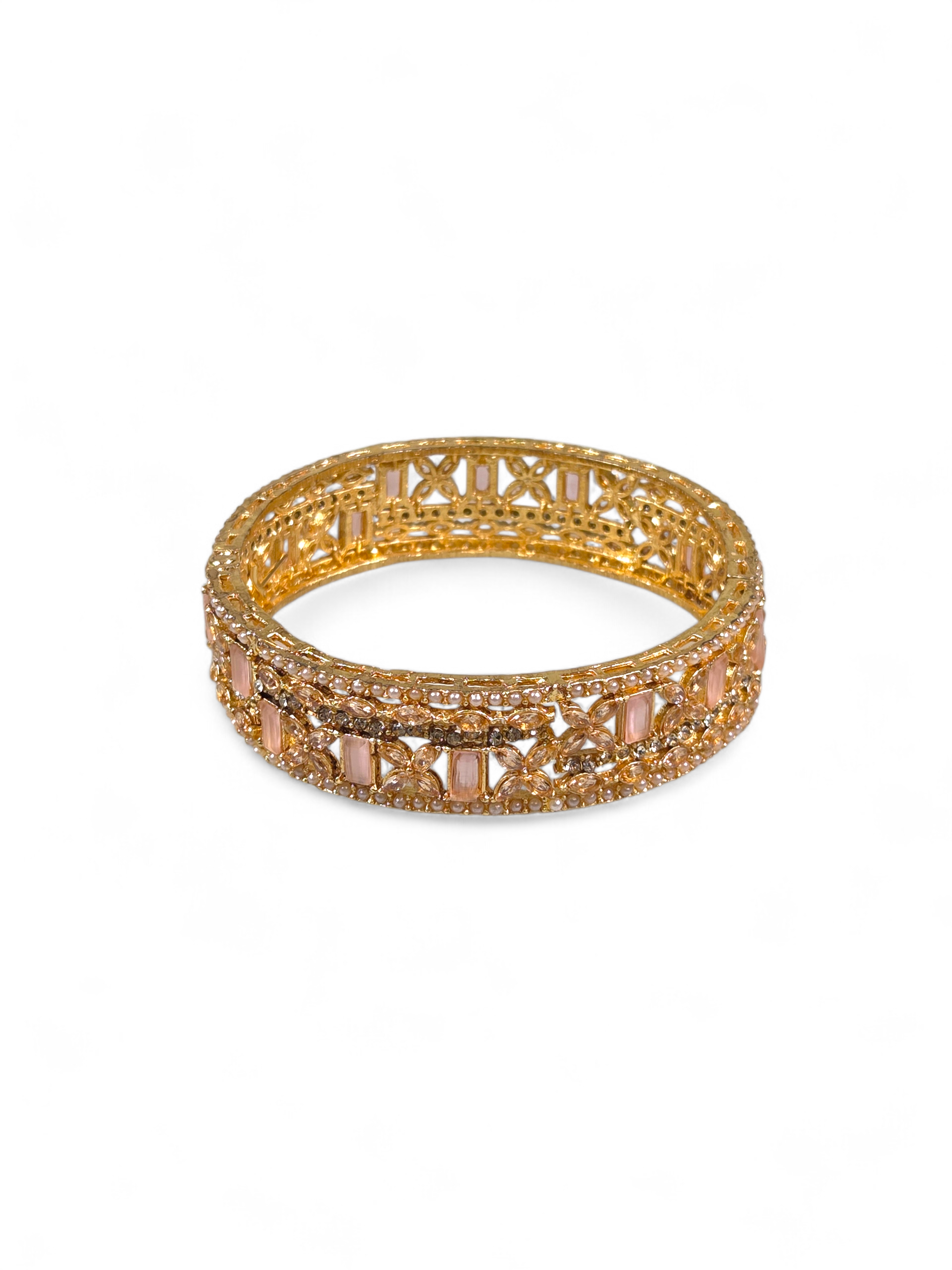 Bracelete Folheado Semi Joia Dourado #1004