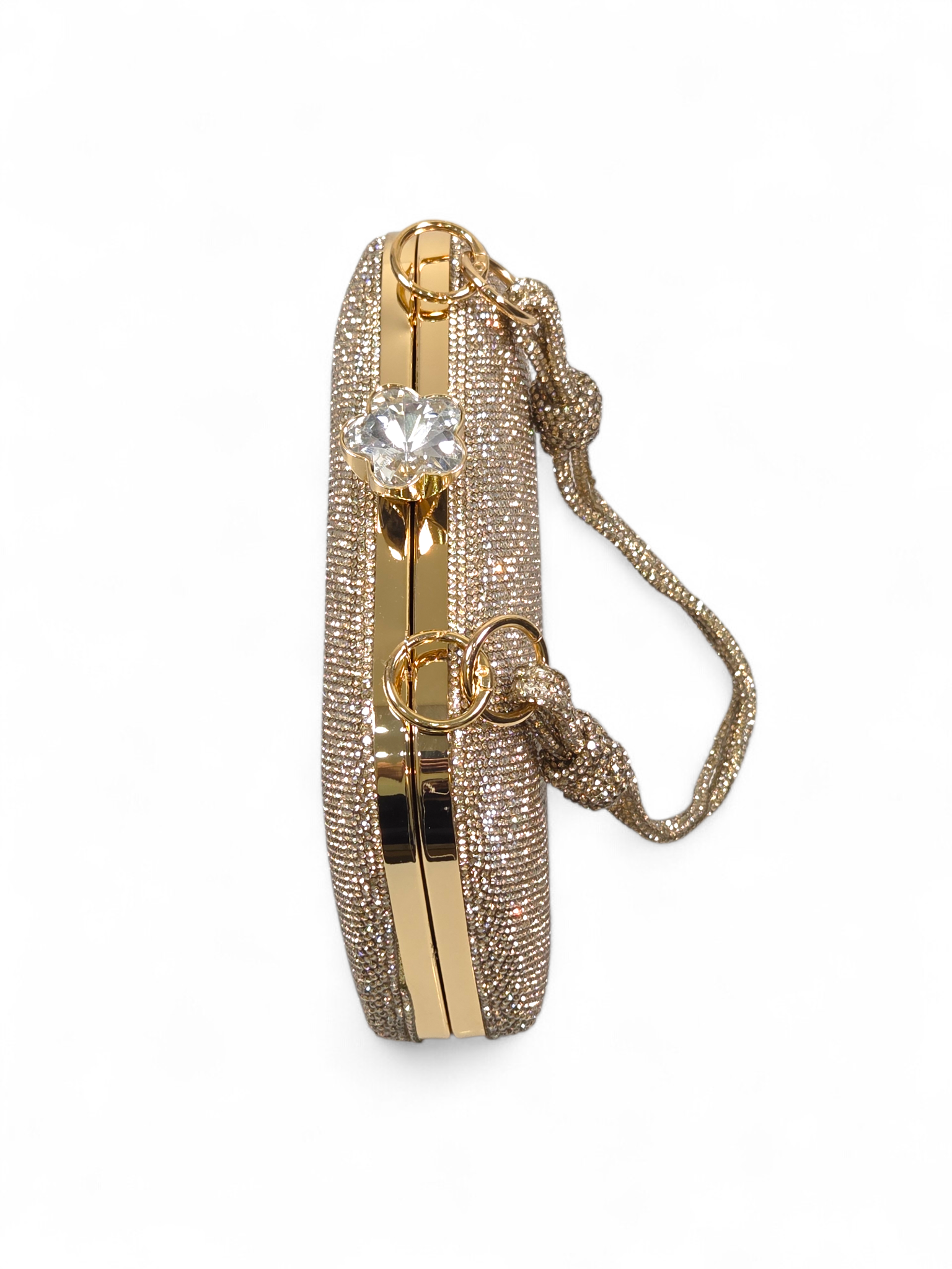 Bolsa Clutch Cristal Dourado 1058