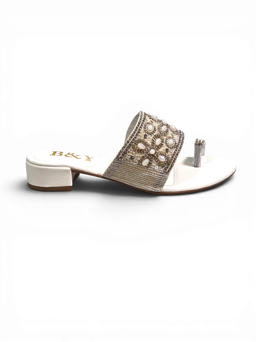 Tamanco 9428 Branco Salto Bloco 3 cm