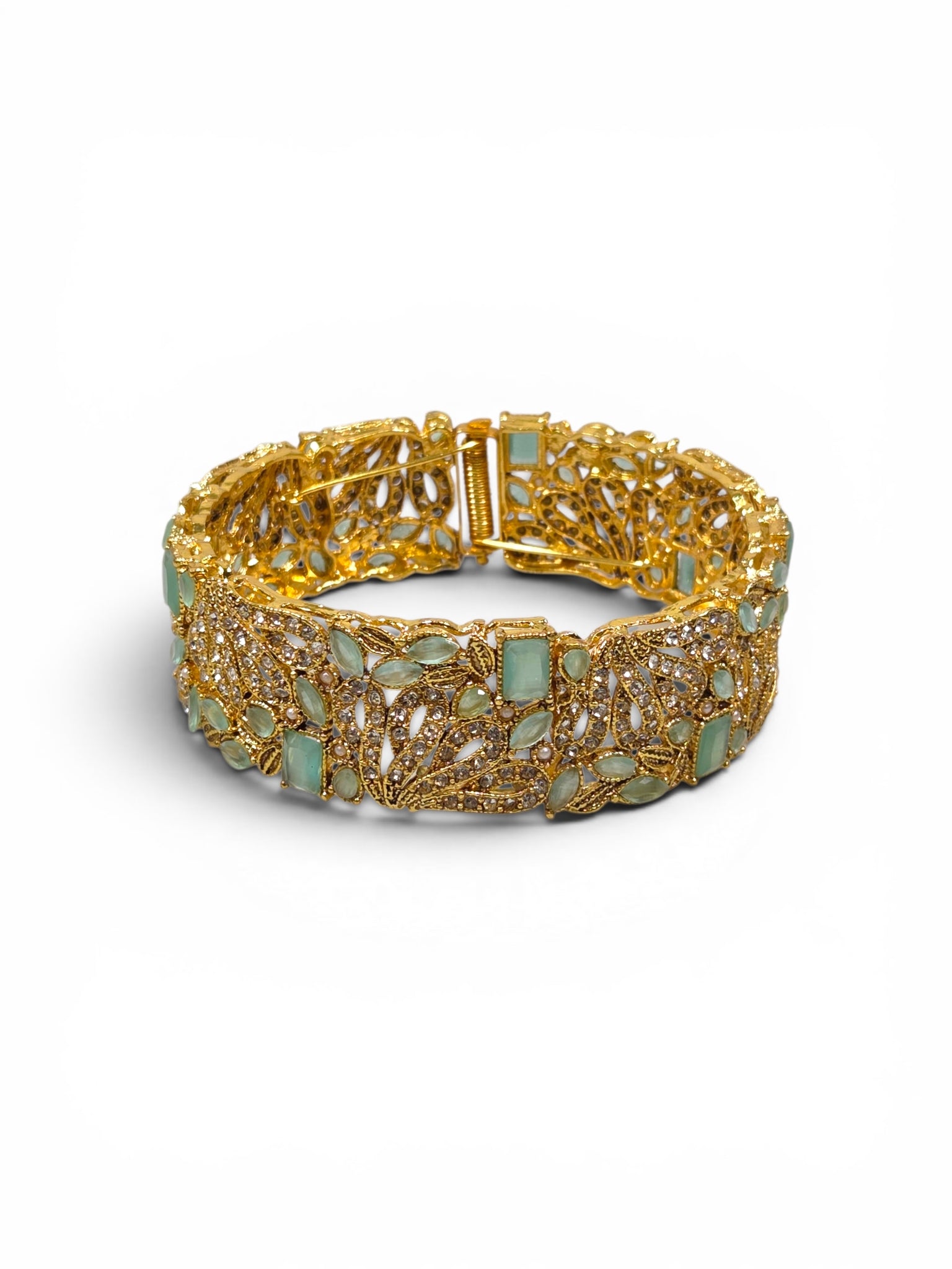 Bracelete Folheado Semi Joia Dourada #1081