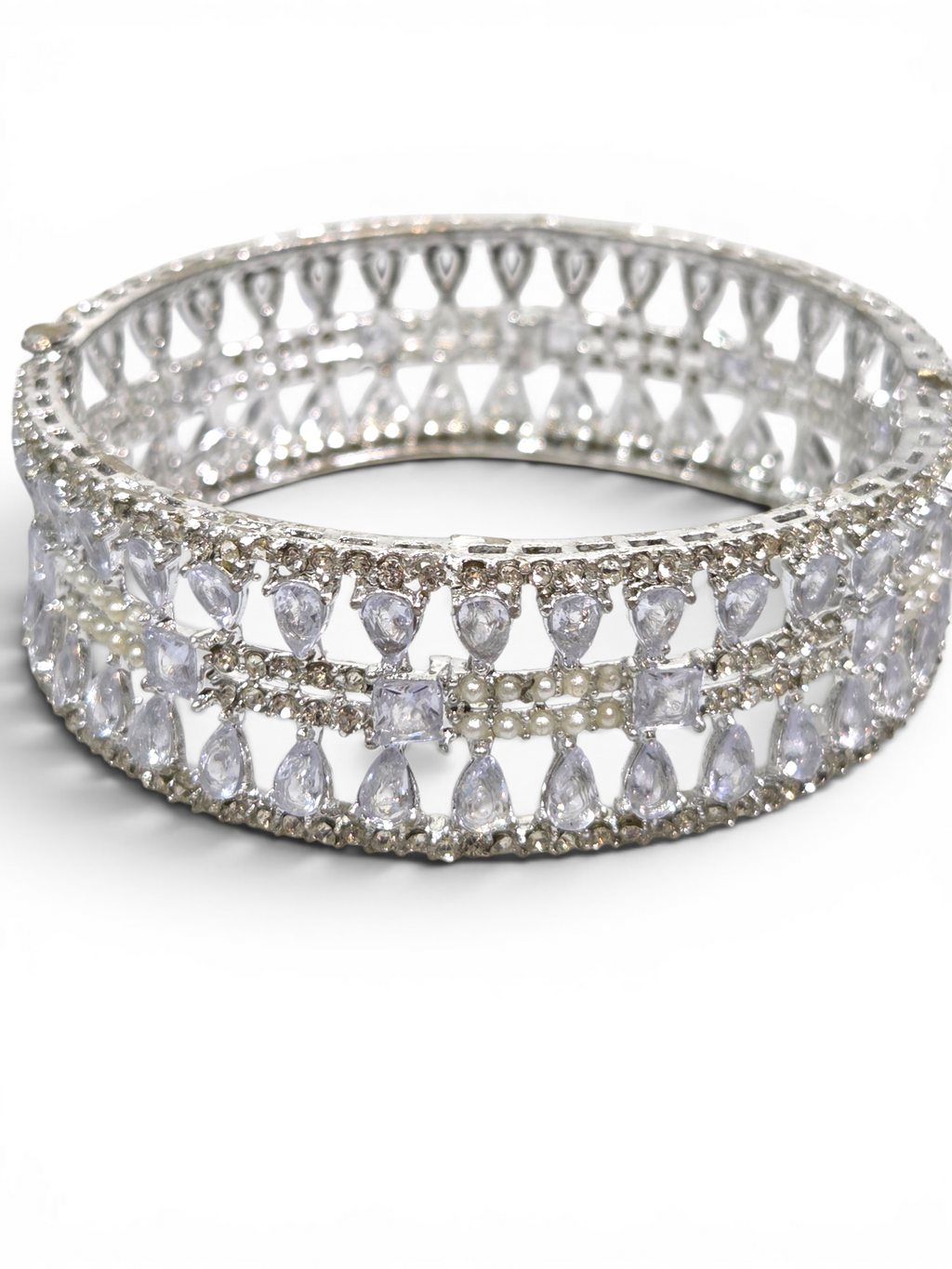 Bracelete Folheado Semi Joia Prata #2014
