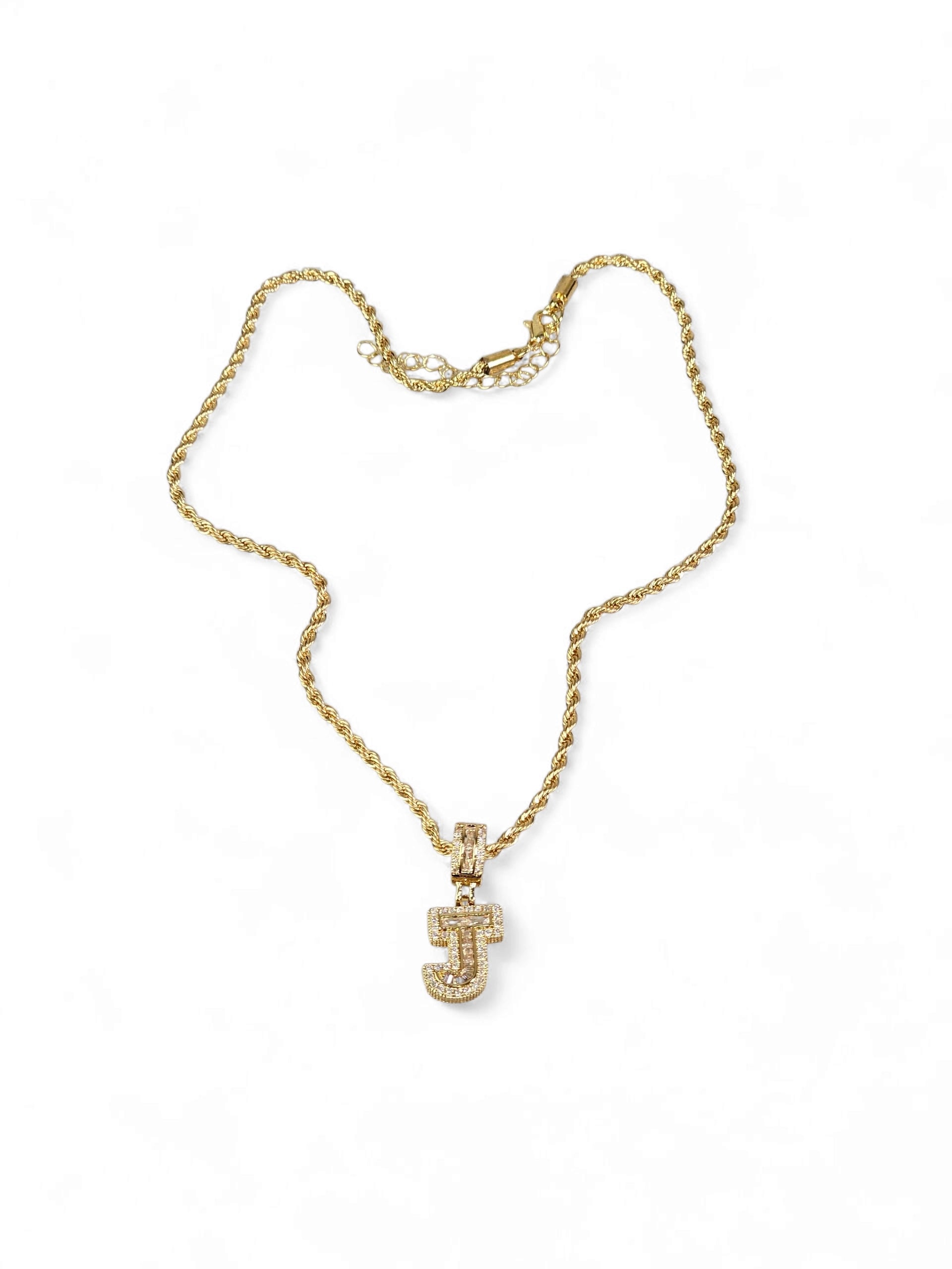 Colar Inicial (J) Zirconia